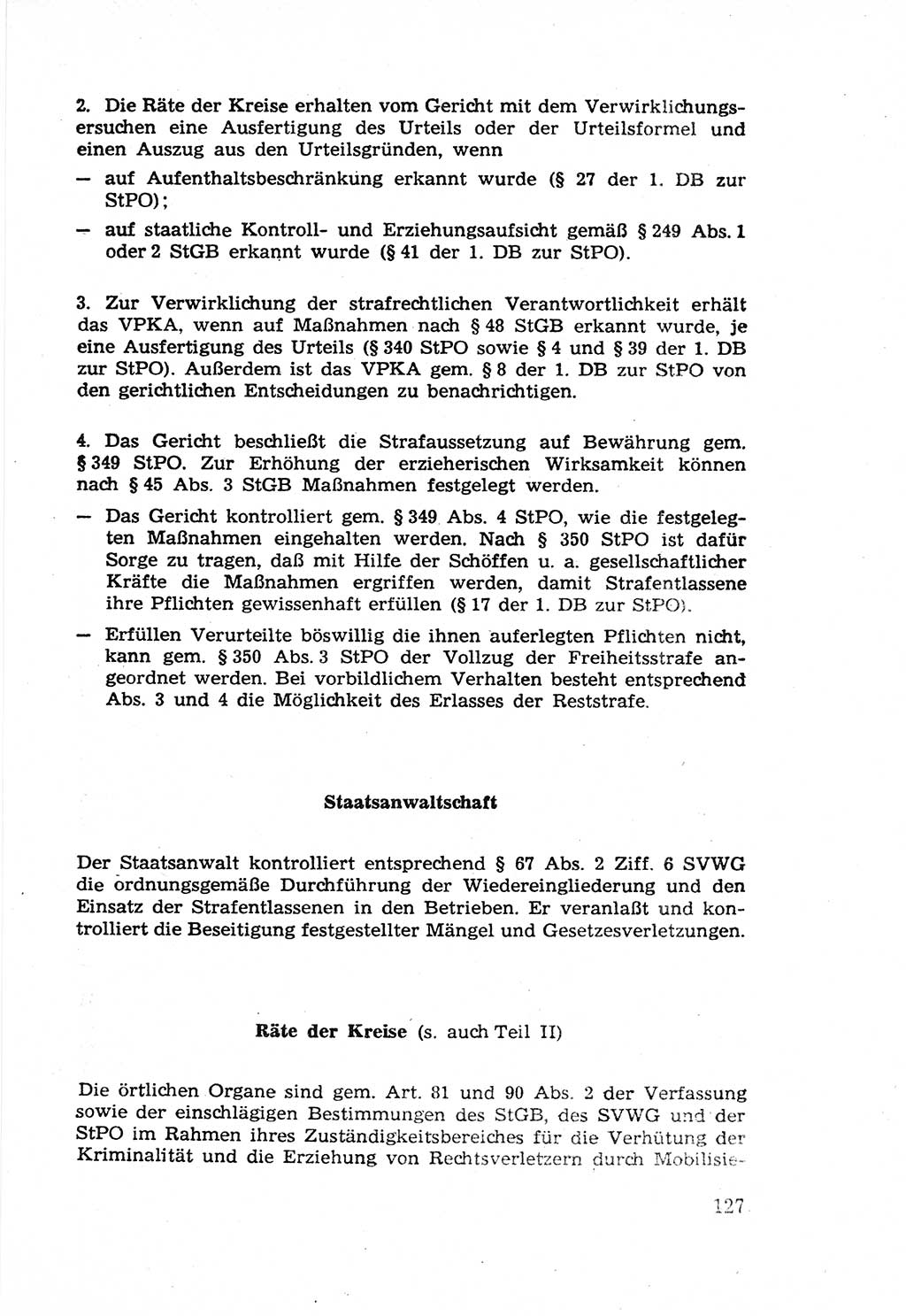 Die Wiedereingliederung Strafentlassener in das gesellschaftliche Leben [Deutsche Demokratische Republik (DDR)] und die Erziehung kriminell gefährdeter Bürger 1970, Seite 127 (Wiedereingl. Strafentl. DDR 1970, S. 127)