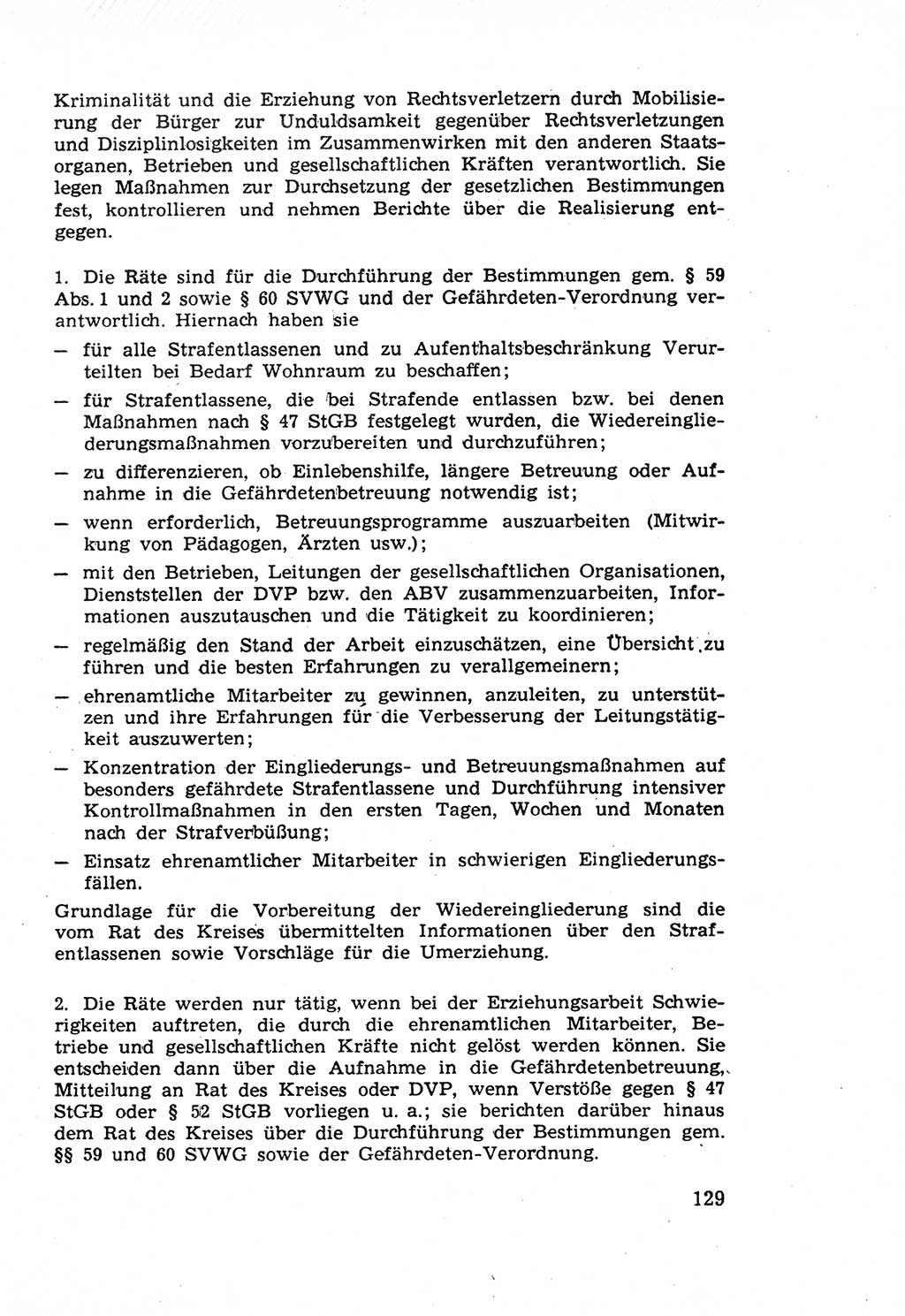 Die Wiedereingliederung Strafentlassener in das gesellschaftliche Leben [Deutsche Demokratische Republik (DDR)] und die Erziehung kriminell gefährdeter Bürger 1970, Seite 129 (Wiedereingl. Strafentl. DDR 1970, S. 129)