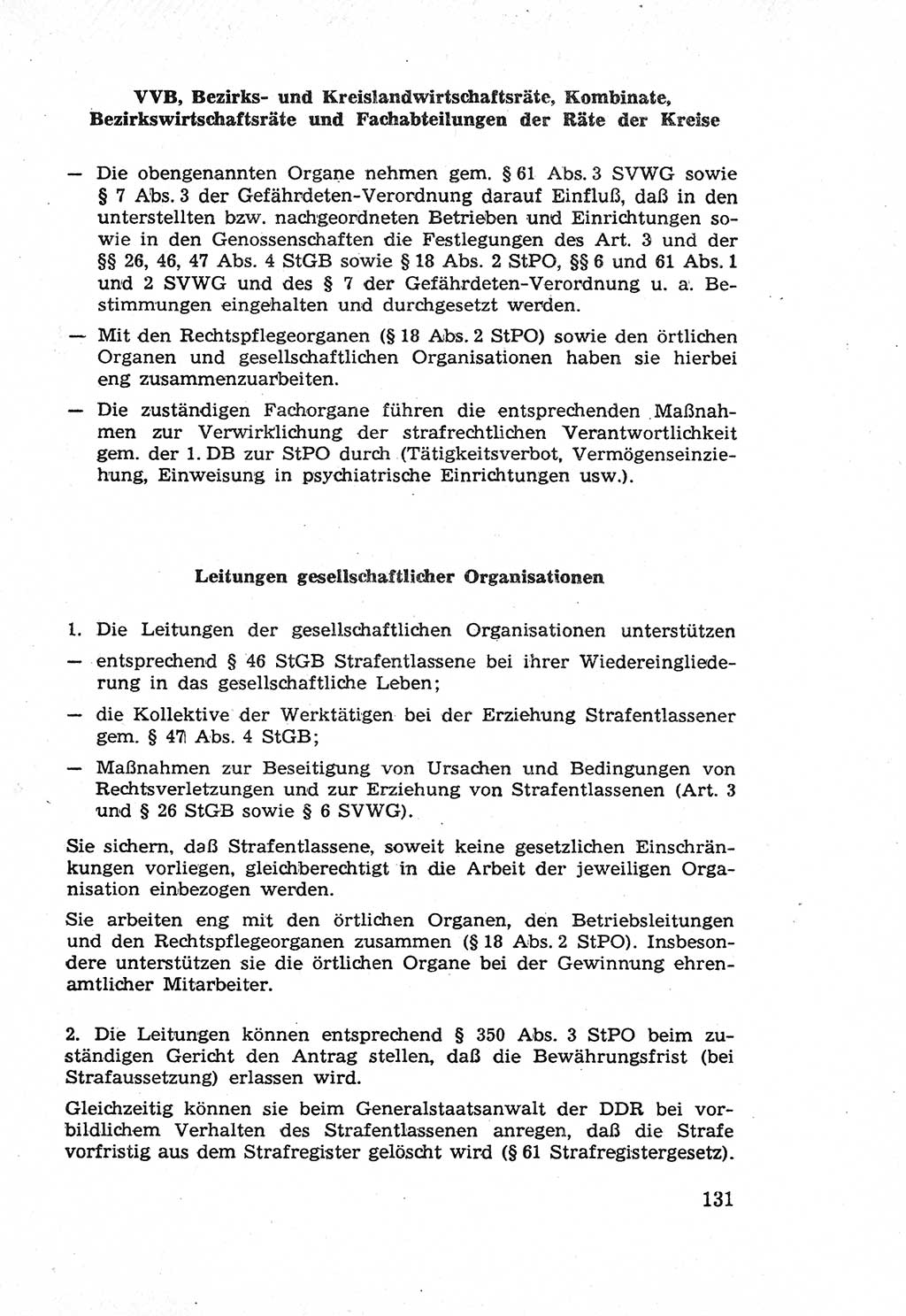 Die Wiedereingliederung Strafentlassener in das gesellschaftliche Leben [Deutsche Demokratische Republik (DDR)] und die Erziehung kriminell gefährdeter Bürger 1970, Seite 131 (Wiedereingl. Strafentl. DDR 1970, S. 131)