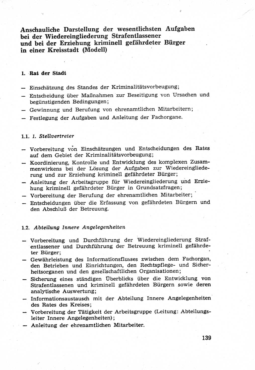 Die Wiedereingliederung Strafentlassener in das gesellschaftliche Leben [Deutsche Demokratische Republik (DDR)] und die Erziehung kriminell gefährdeter Bürger 1970, Seite 139 (Wiedereingl. Strafentl. DDR 1970, S. 139)