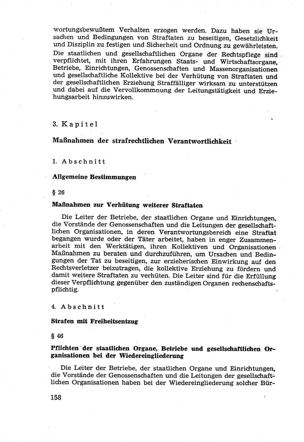 Die Wiedereingliederung Strafentlassener in das gesellschaftliche Leben [Deutsche Demokratische Republik (DDR)] und die Erziehung kriminell gefährdeter Bürger 1970, Seite 158 (Wiedereingl. Strafentl. DDR 1970, S. 158)