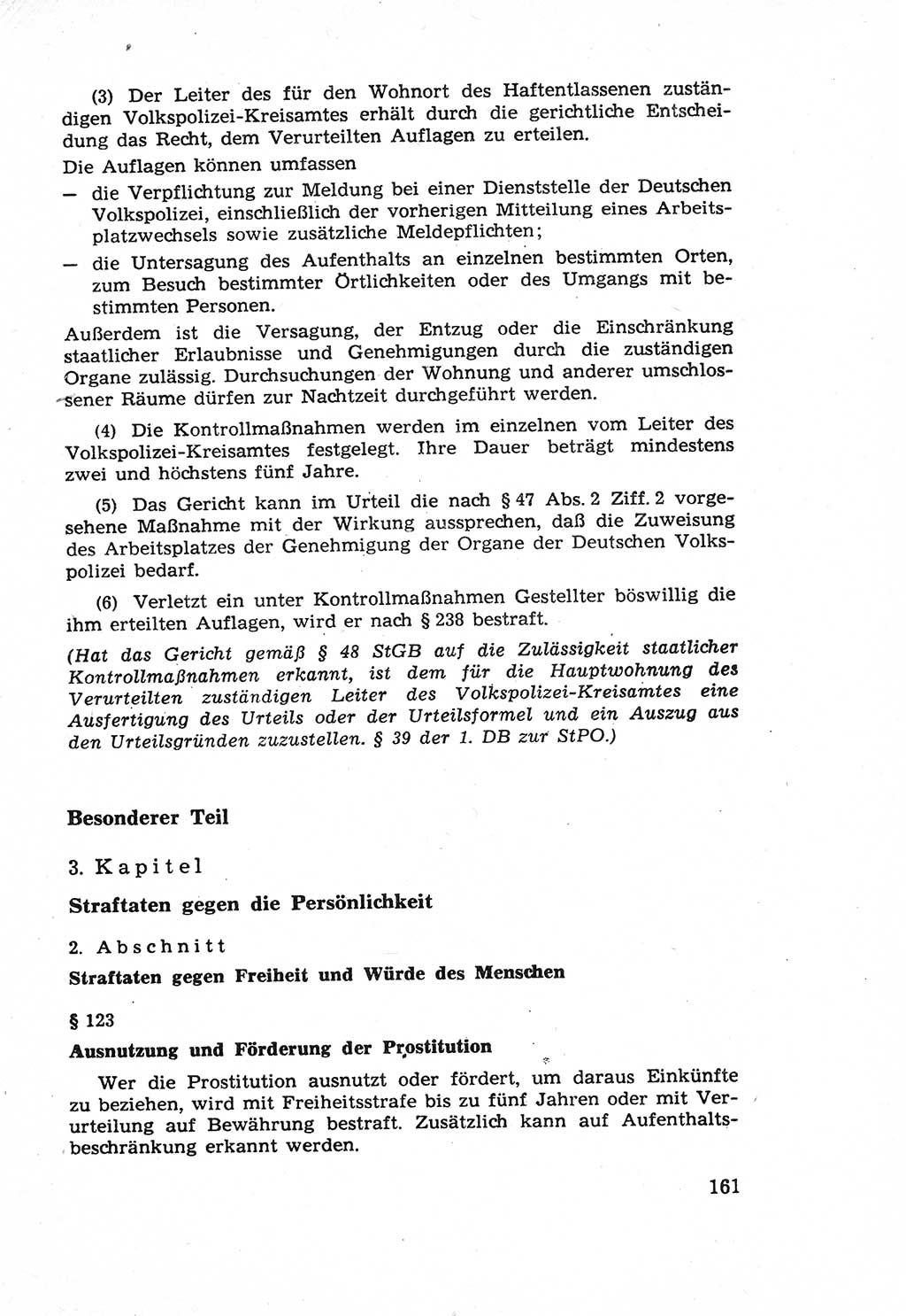 Die Wiedereingliederung Strafentlassener in das gesellschaftliche Leben [Deutsche Demokratische Republik (DDR)] und die Erziehung kriminell gefährdeter Bürger 1970, Seite 161 (Wiedereingl. Strafentl. DDR 1970, S. 161)