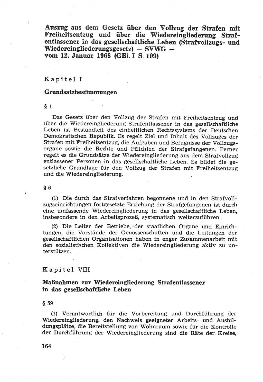 Die Wiedereingliederung Strafentlassener in das gesellschaftliche Leben [Deutsche Demokratische Republik (DDR)] und die Erziehung kriminell gefährdeter Bürger 1970, Seite 164 (Wiedereingl. Strafentl. DDR 1970, S. 164)