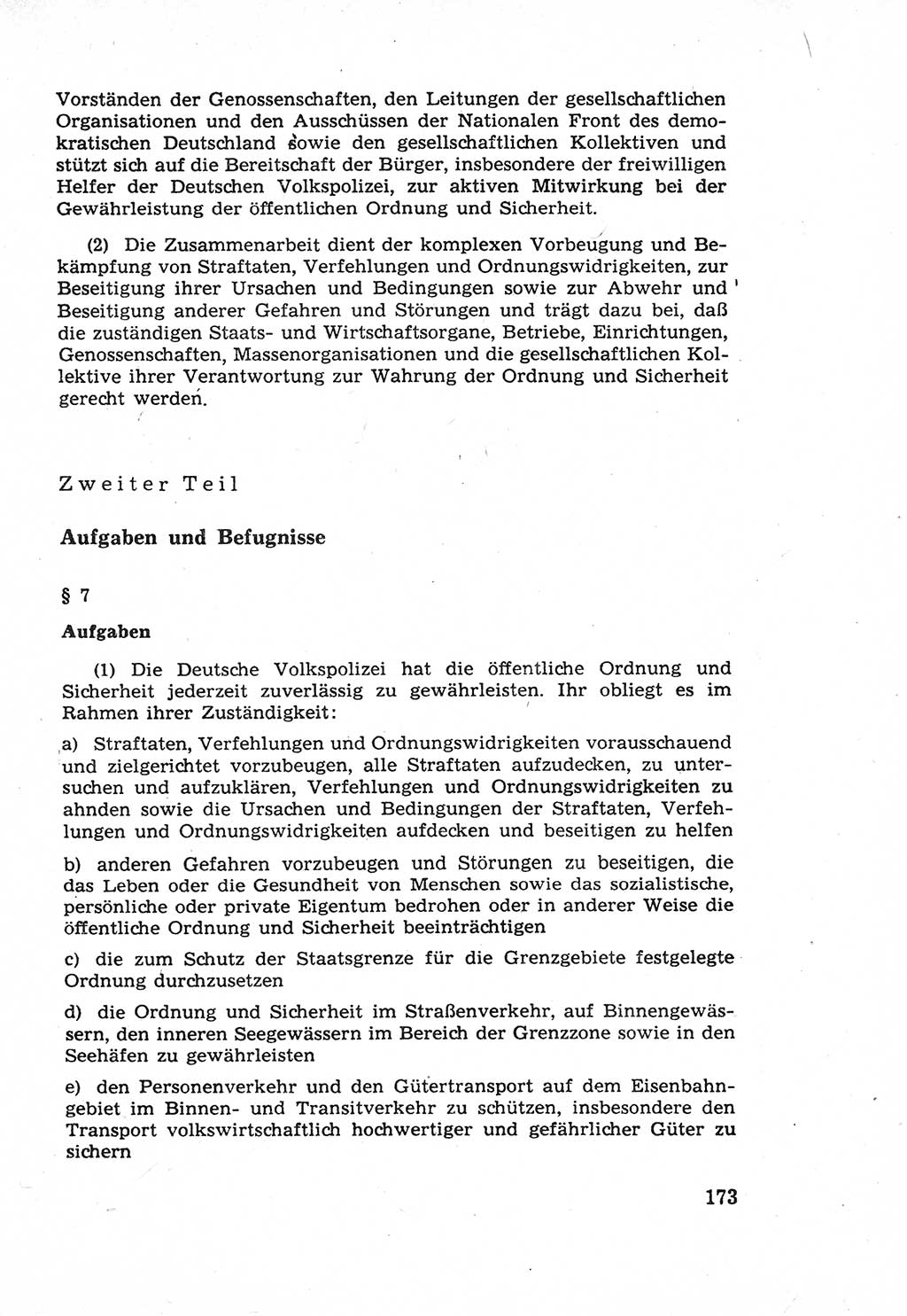 Die Wiedereingliederung Strafentlassener in das gesellschaftliche Leben [Deutsche Demokratische Republik (DDR)] und die Erziehung kriminell gefährdeter Bürger 1970, Seite 173 (Wiedereingl. Strafentl. DDR 1970, S. 173)