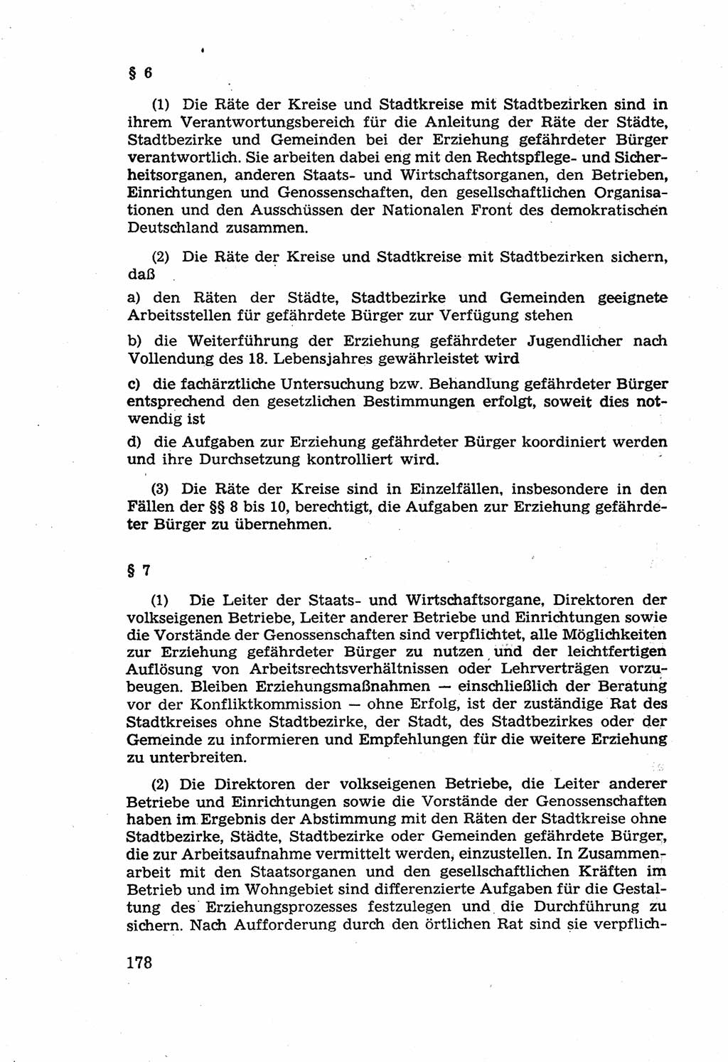 Die Wiedereingliederung Strafentlassener in das gesellschaftliche Leben [Deutsche Demokratische Republik (DDR)] und die Erziehung kriminell gefährdeter Bürger 1970, Seite 178 (Wiedereingl. Strafentl. DDR 1970, S. 178)