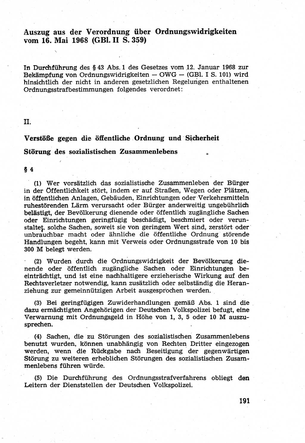 Die Wiedereingliederung Strafentlassener in das gesellschaftliche Leben [Deutsche Demokratische Republik (DDR)] und die Erziehung kriminell gefährdeter Bürger 1970, Seite 191 (Wiedereingl. Strafentl. DDR 1970, S. 191)