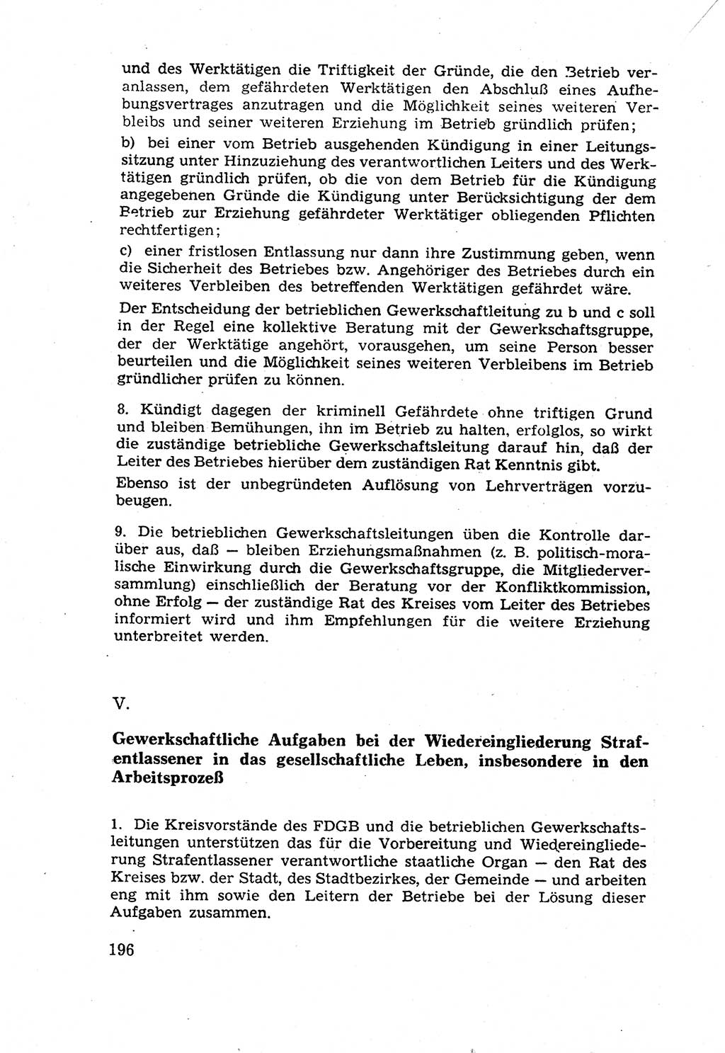 Die Wiedereingliederung Strafentlassener in das gesellschaftliche Leben [Deutsche Demokratische Republik (DDR)] und die Erziehung kriminell gefährdeter Bürger 1970, Seite 196 (Wiedereingl. Strafentl. DDR 1970, S. 196)