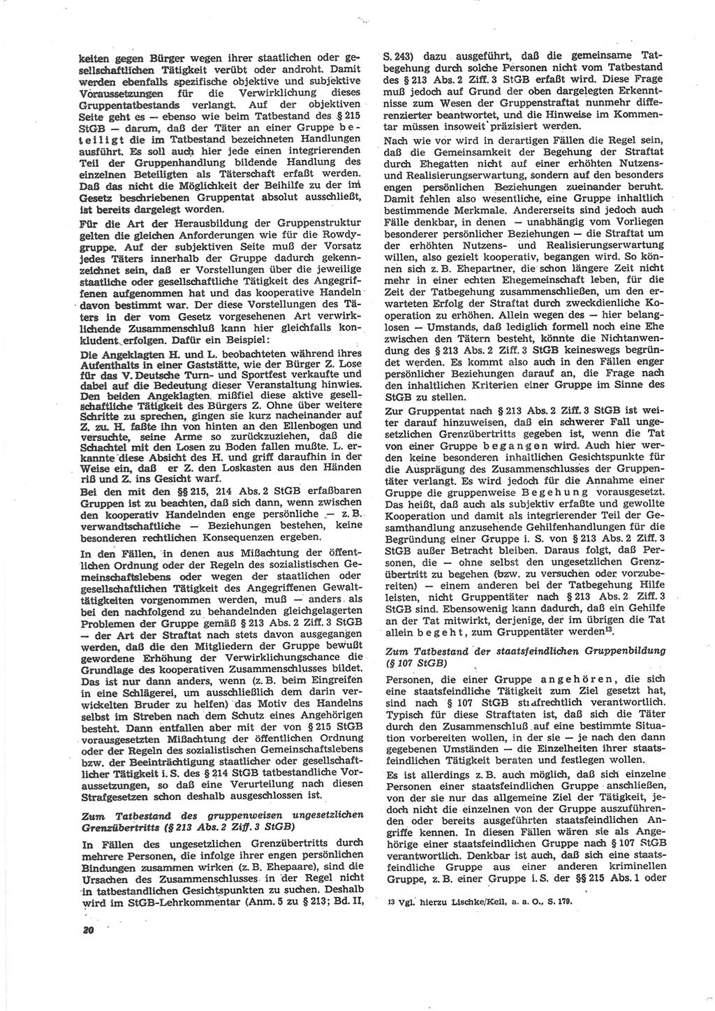 Neue Justiz (NJ), Zeitschrift für Recht und Rechtswissenschaft [Deutsche Demokratische Republik (DDR)], 24. Jahrgang 1970, Seite 20 (NJ DDR 1970, S. 20)