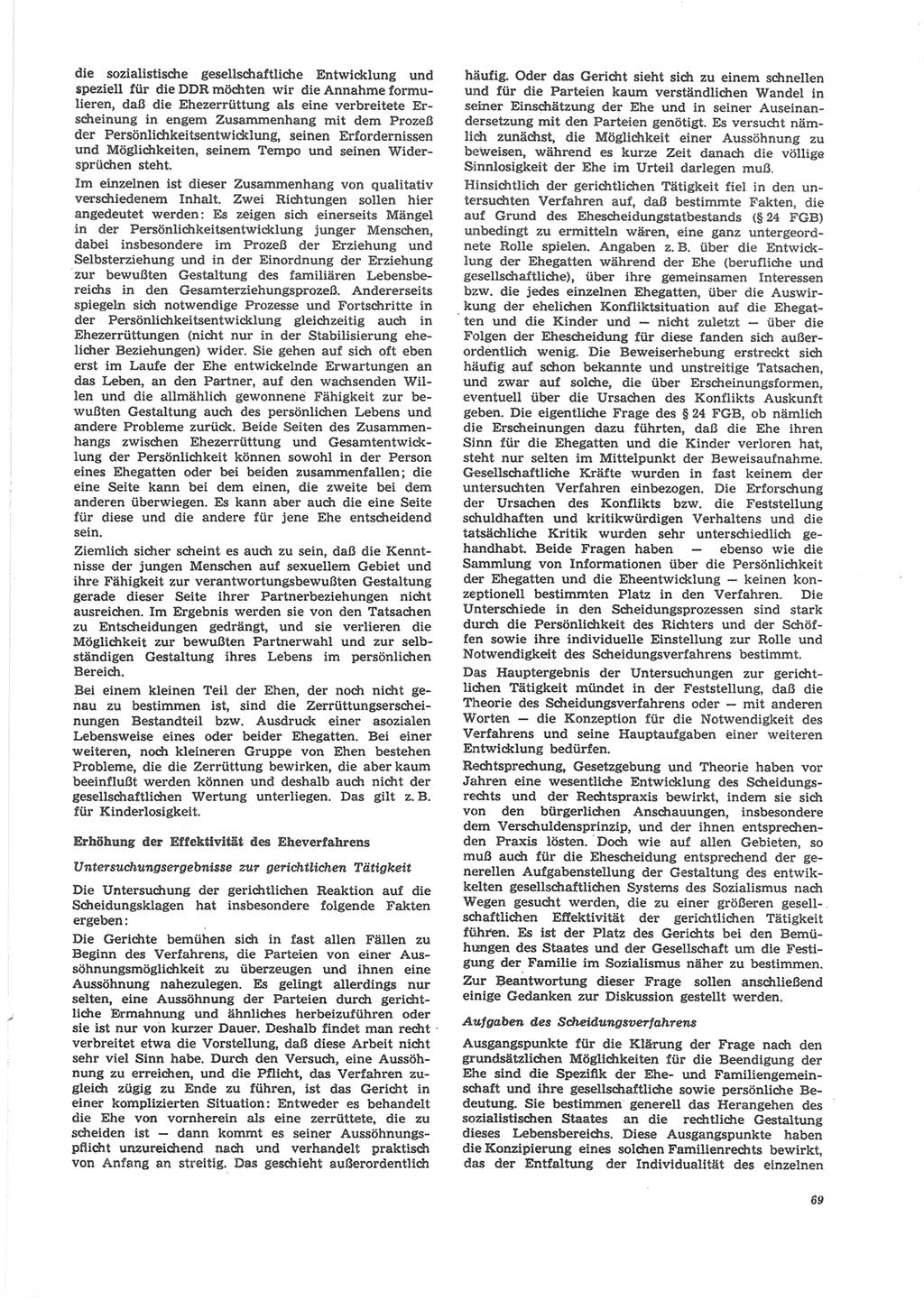 Neue Justiz (NJ), Zeitschrift für Recht und Rechtswissenschaft [Deutsche Demokratische Republik (DDR)], 24. Jahrgang 1970, Seite 69 (NJ DDR 1970, S. 69)