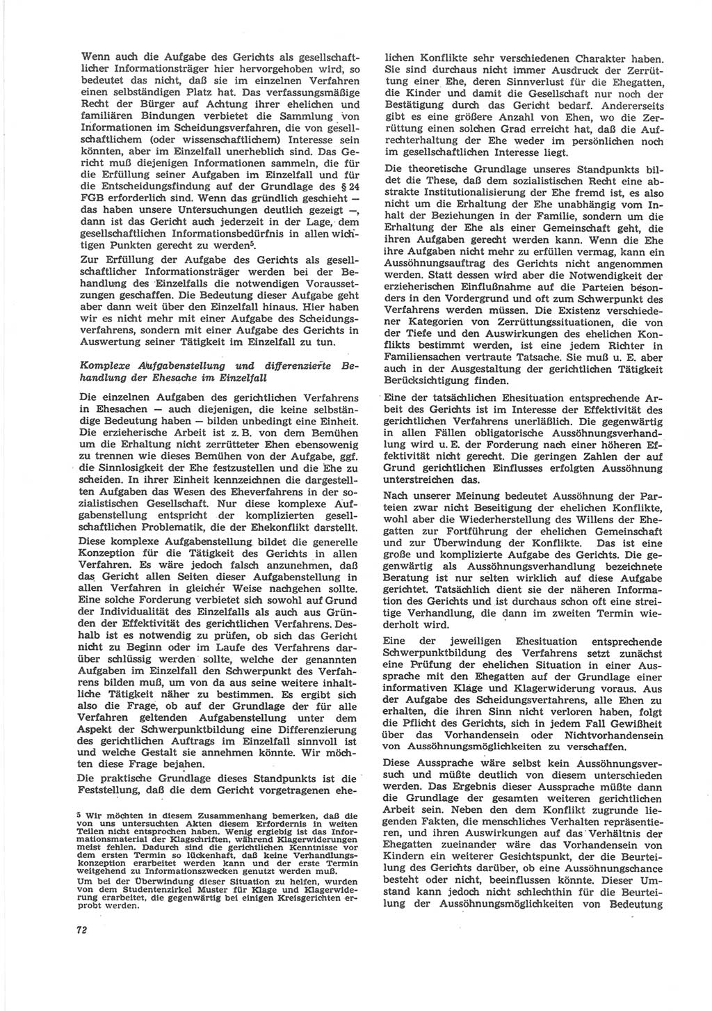 Neue Justiz (NJ), Zeitschrift für Recht und Rechtswissenschaft [Deutsche Demokratische Republik (DDR)], 24. Jahrgang 1970, Seite 72 (NJ DDR 1970, S. 72)