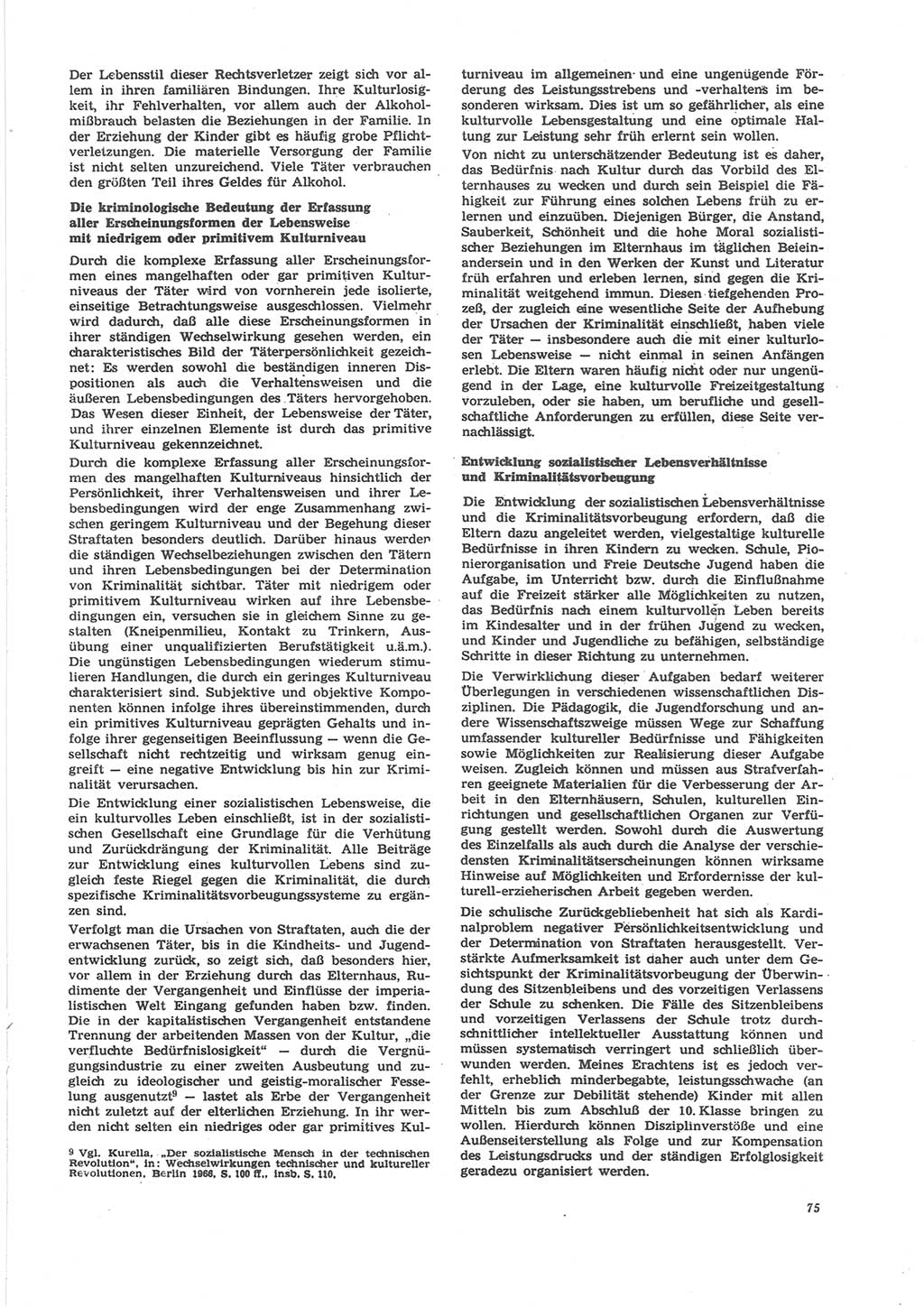 Neue Justiz (NJ), Zeitschrift für Recht und Rechtswissenschaft [Deutsche Demokratische Republik (DDR)], 24. Jahrgang 1970, Seite 75 (NJ DDR 1970, S. 75)