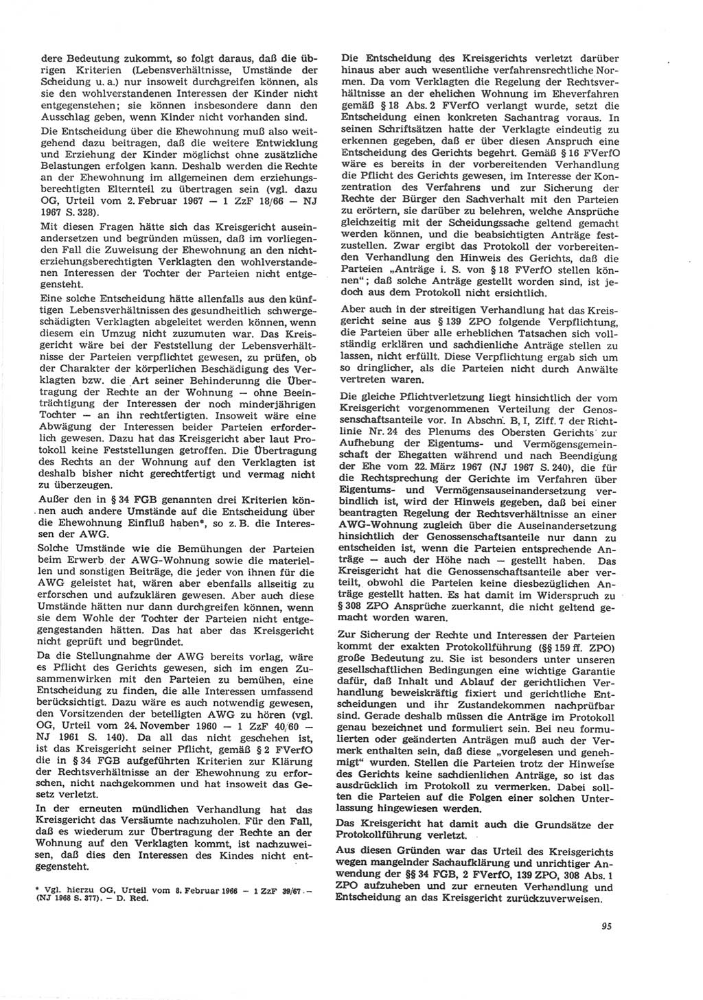 Neue Justiz (NJ), Zeitschrift für Recht und Rechtswissenschaft [Deutsche Demokratische Republik (DDR)], 24. Jahrgang 1970, Seite 95 (NJ DDR 1970, S. 95)