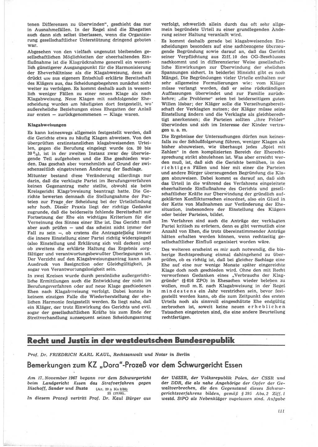 Neue Justiz (NJ), Zeitschrift für Recht und Rechtswissenschaft [Deutsche Demokratische Republik (DDR)], 24. Jahrgang 1970, Seite 111 (NJ DDR 1970, S. 111)