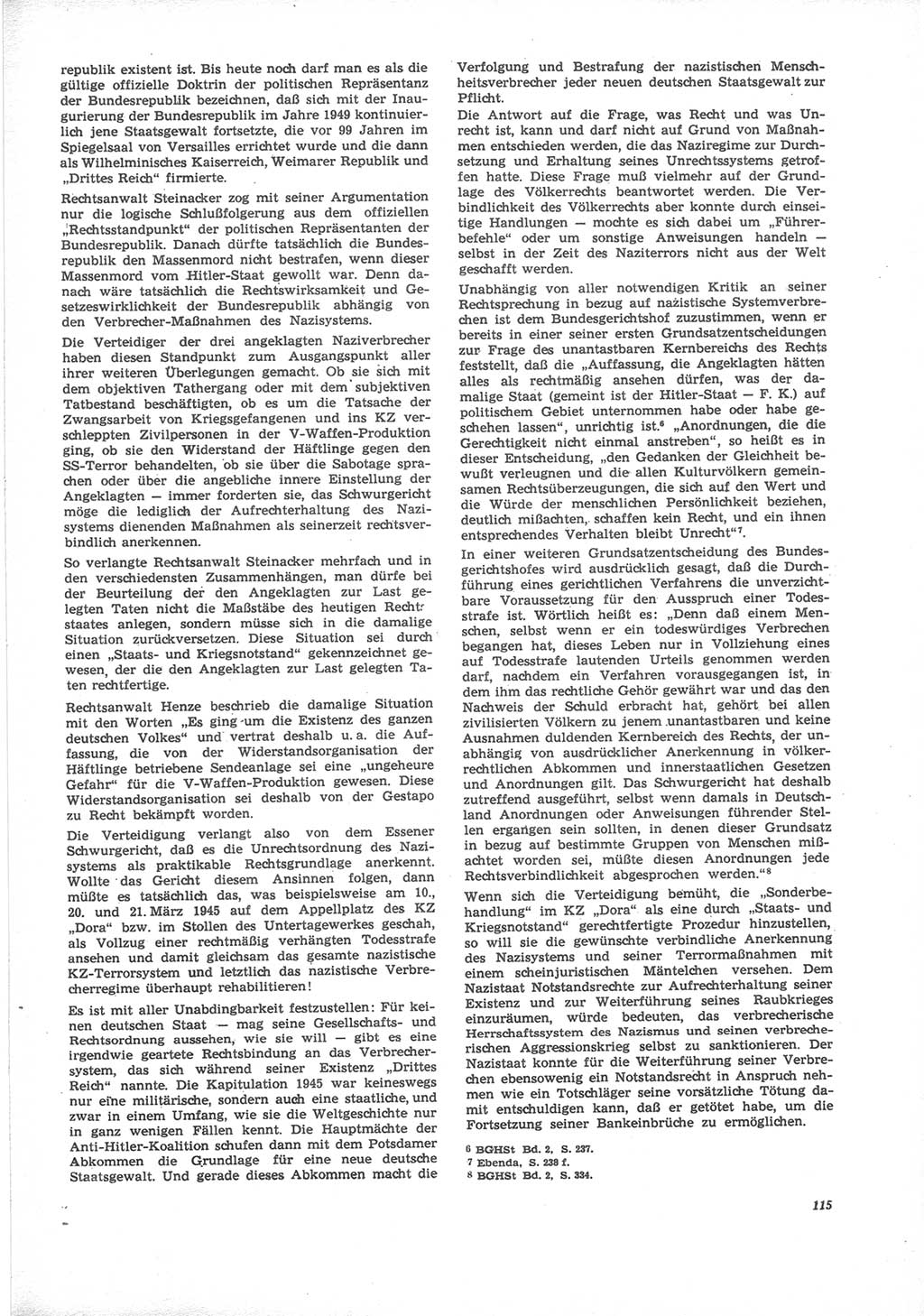 Neue Justiz (NJ), Zeitschrift für Recht und Rechtswissenschaft [Deutsche Demokratische Republik (DDR)], 24. Jahrgang 1970, Seite 115 (NJ DDR 1970, S. 115)