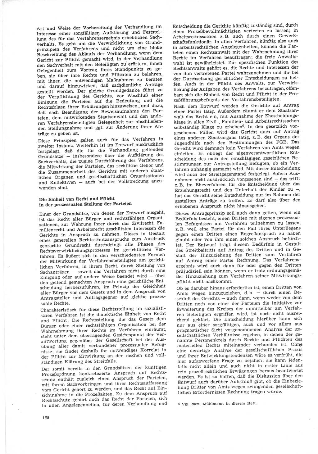 Neue Justiz (NJ), Zeitschrift für Recht und Rechtswissenschaft [Deutsche Demokratische Republik (DDR)], 24. Jahrgang 1970, Seite 166 (NJ DDR 1970, S. 166)