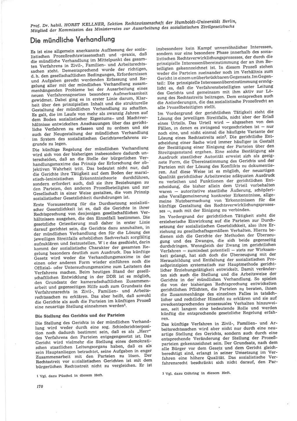Neue Justiz (NJ), Zeitschrift für Recht und Rechtswissenschaft [Deutsche Demokratische Republik (DDR)], 24. Jahrgang 1970, Seite 170 (NJ DDR 1970, S. 170)
