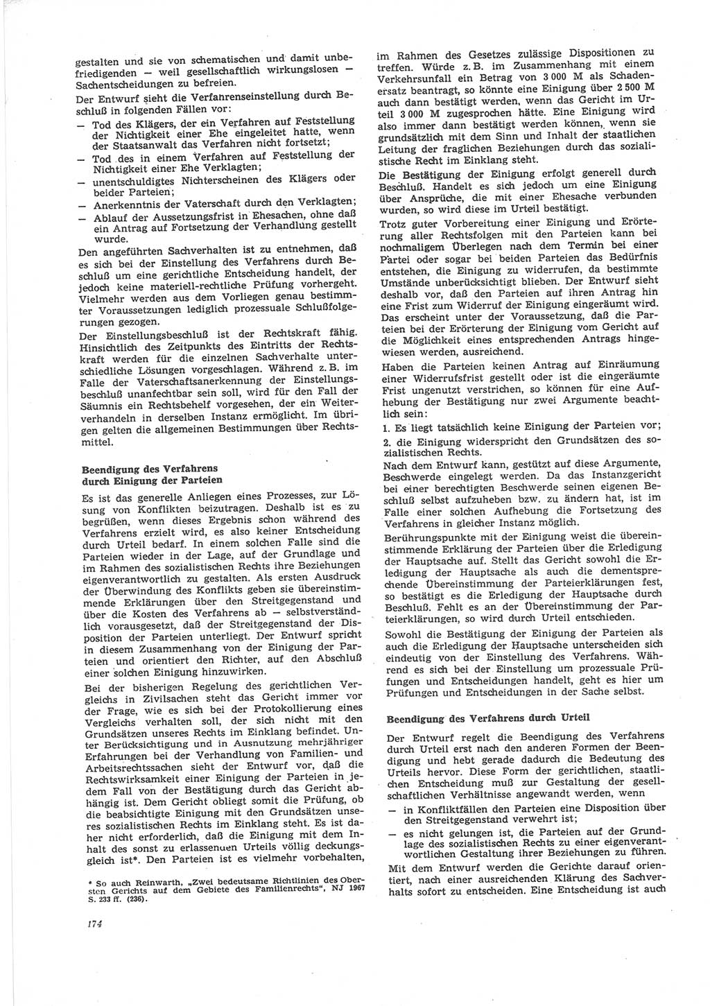 Neue Justiz (NJ), Zeitschrift für Recht und Rechtswissenschaft [Deutsche Demokratische Republik (DDR)], 24. Jahrgang 1970, Seite 174 (NJ DDR 1970, S. 174)