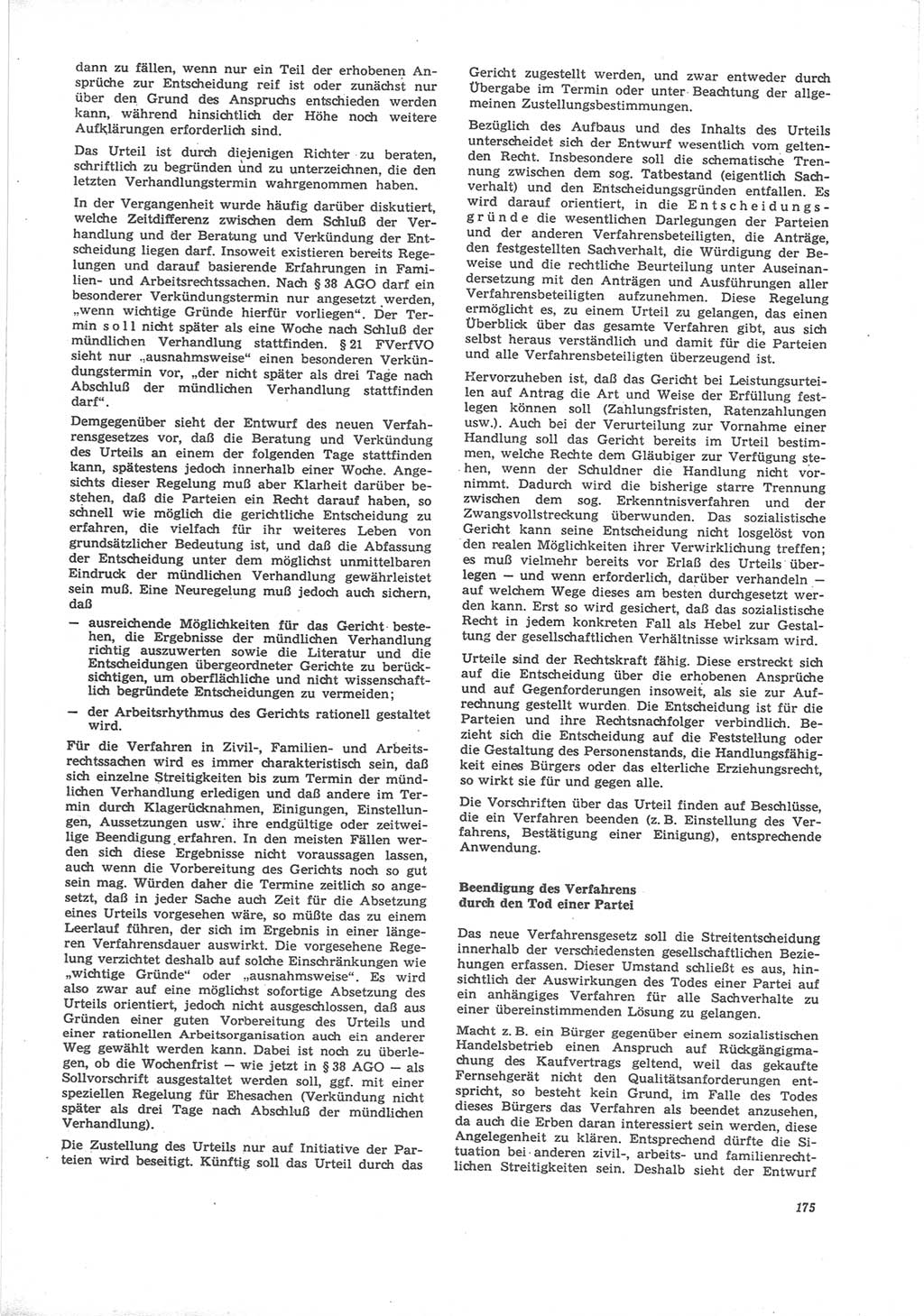 Neue Justiz (NJ), Zeitschrift für Recht und Rechtswissenschaft [Deutsche Demokratische Republik (DDR)], 24. Jahrgang 1970, Seite 175 (NJ DDR 1970, S. 175)