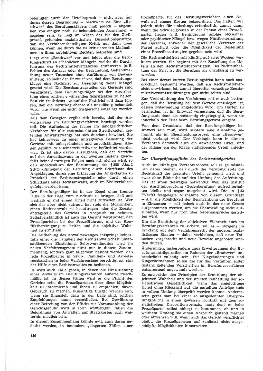 Neue Justiz (NJ), Zeitschrift für Recht und Rechtswissenschaft [Deutsche Demokratische Republik (DDR)], 24. Jahrgang 1970, Seite 180 (NJ DDR 1970, S. 180)