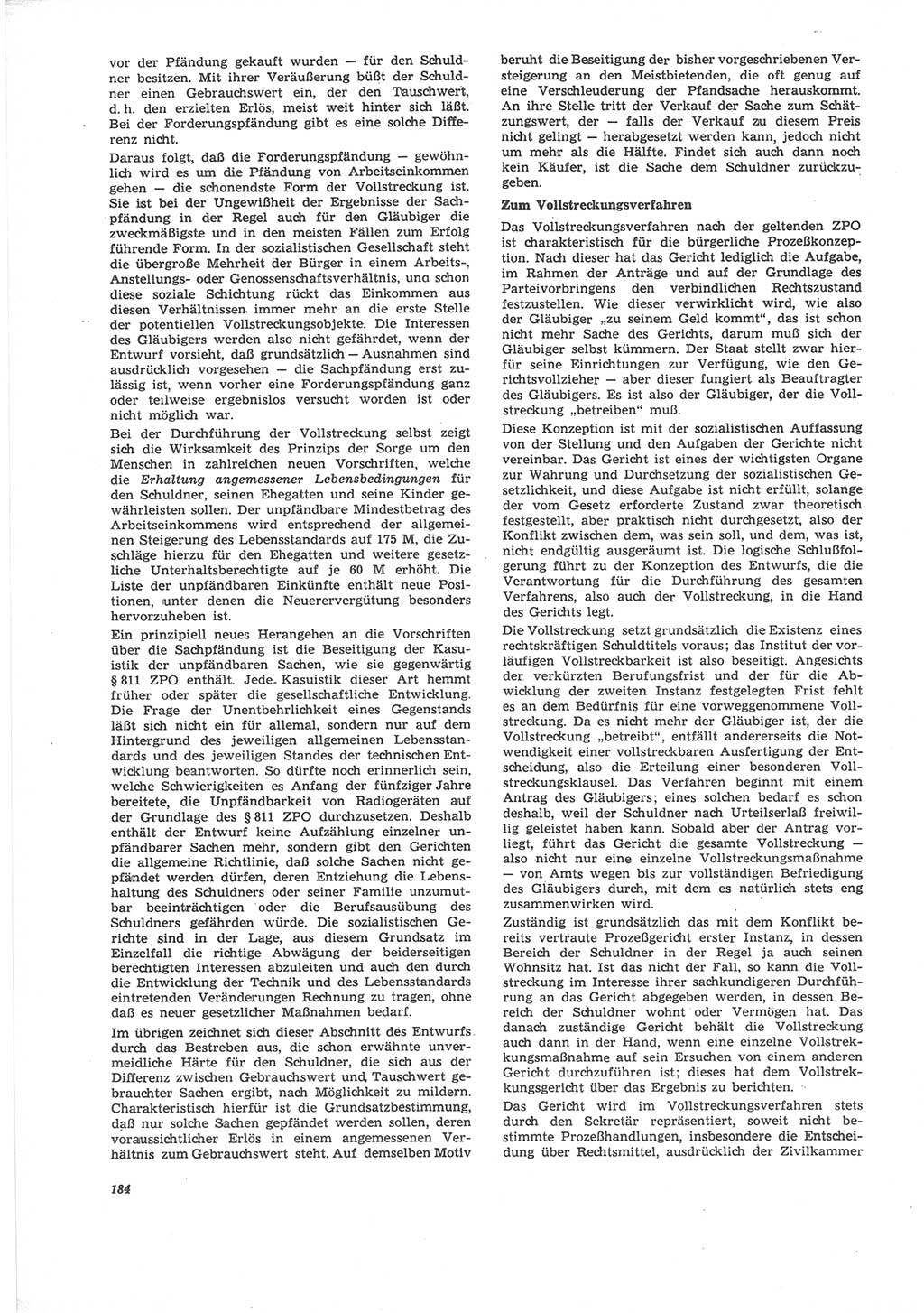 Neue Justiz (NJ), Zeitschrift für Recht und Rechtswissenschaft [Deutsche Demokratische Republik (DDR)], 24. Jahrgang 1970, Seite 184 (NJ DDR 1970, S. 184)