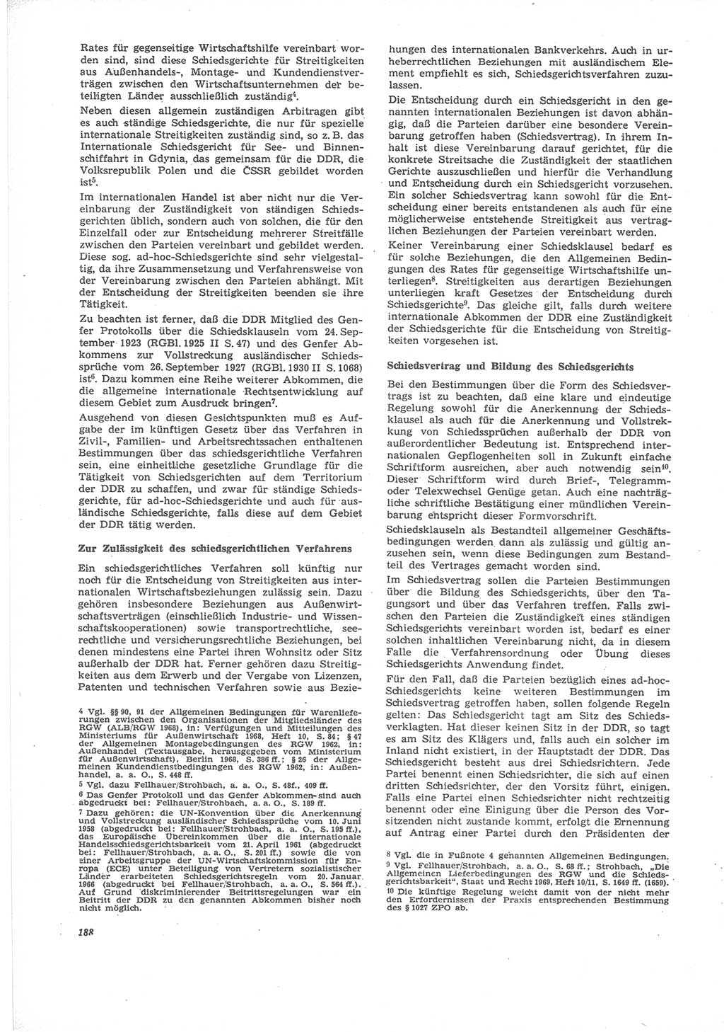 Neue Justiz (NJ), Zeitschrift für Recht und Rechtswissenschaft [Deutsche Demokratische Republik (DDR)], 24. Jahrgang 1970, Seite 188 (NJ DDR 1970, S. 188)