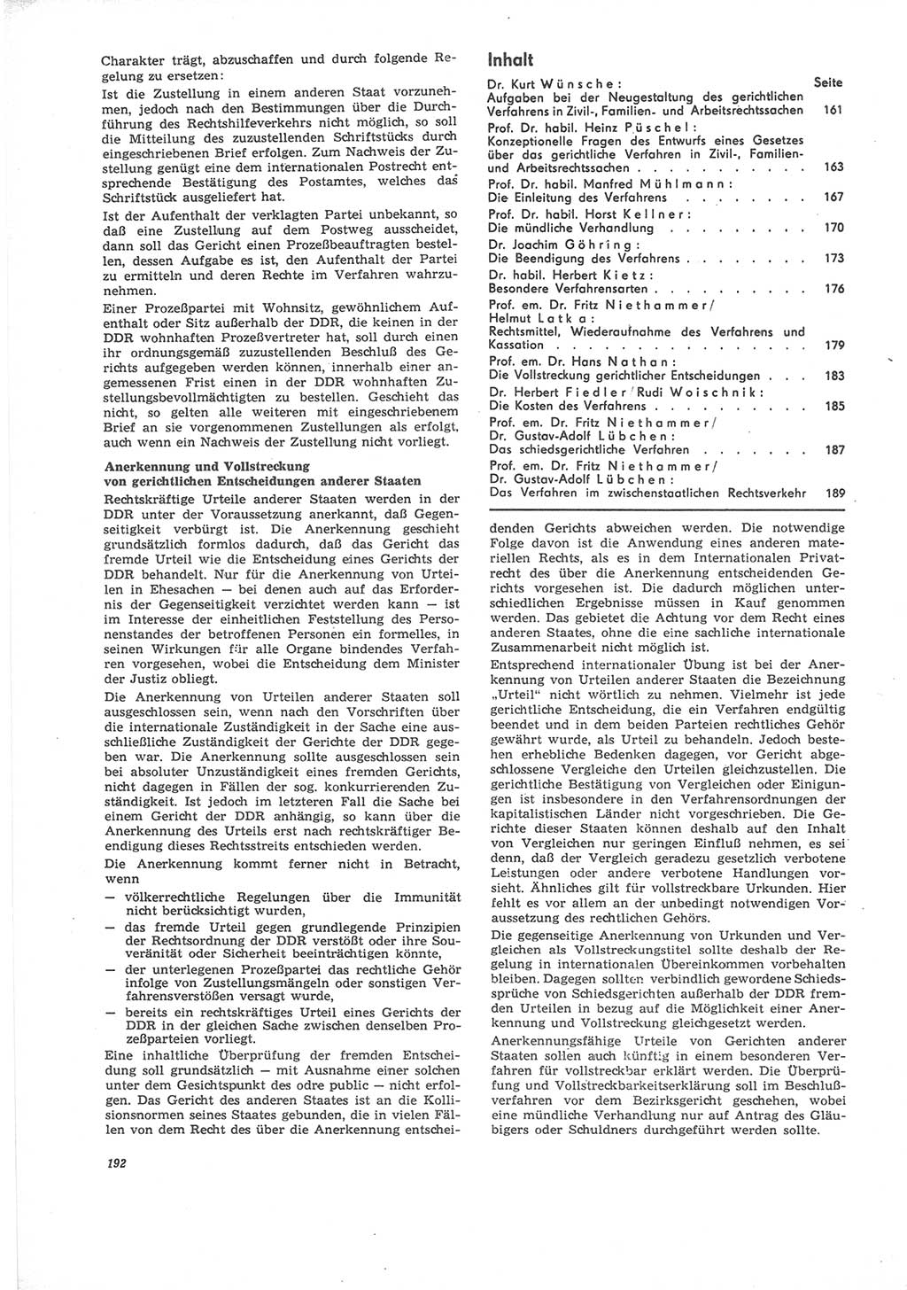 Neue Justiz (NJ), Zeitschrift für Recht und Rechtswissenschaft [Deutsche Demokratische Republik (DDR)], 24. Jahrgang 1970, Seite 192 (NJ DDR 1970, S. 192)