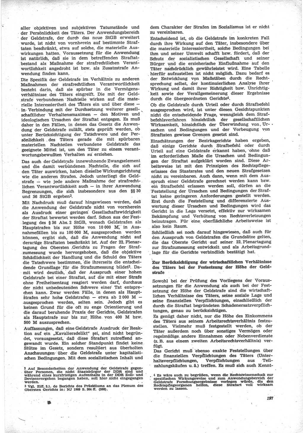 Neue Justiz (NJ), Zeitschrift für Recht und Rechtswissenschaft [Deutsche Demokratische Republik (DDR)], 24. Jahrgang 1970, Seite 197 (NJ DDR 1970, S. 197)
