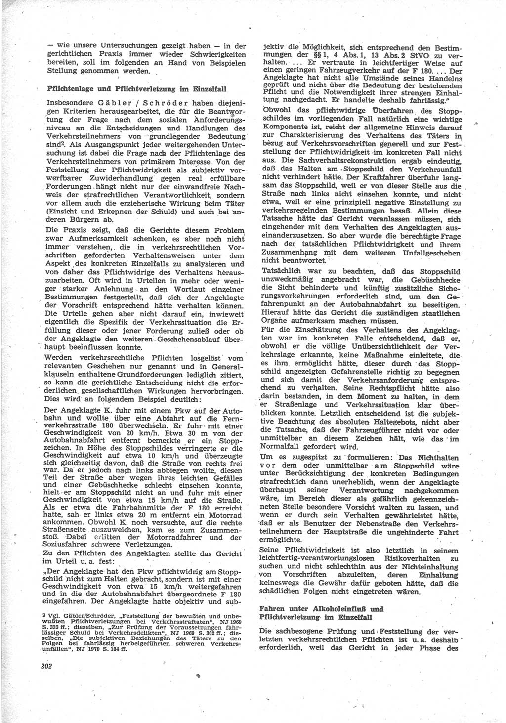 Neue Justiz (NJ), Zeitschrift für Recht und Rechtswissenschaft [Deutsche Demokratische Republik (DDR)], 24. Jahrgang 1970, Seite 202 (NJ DDR 1970, S. 202)
