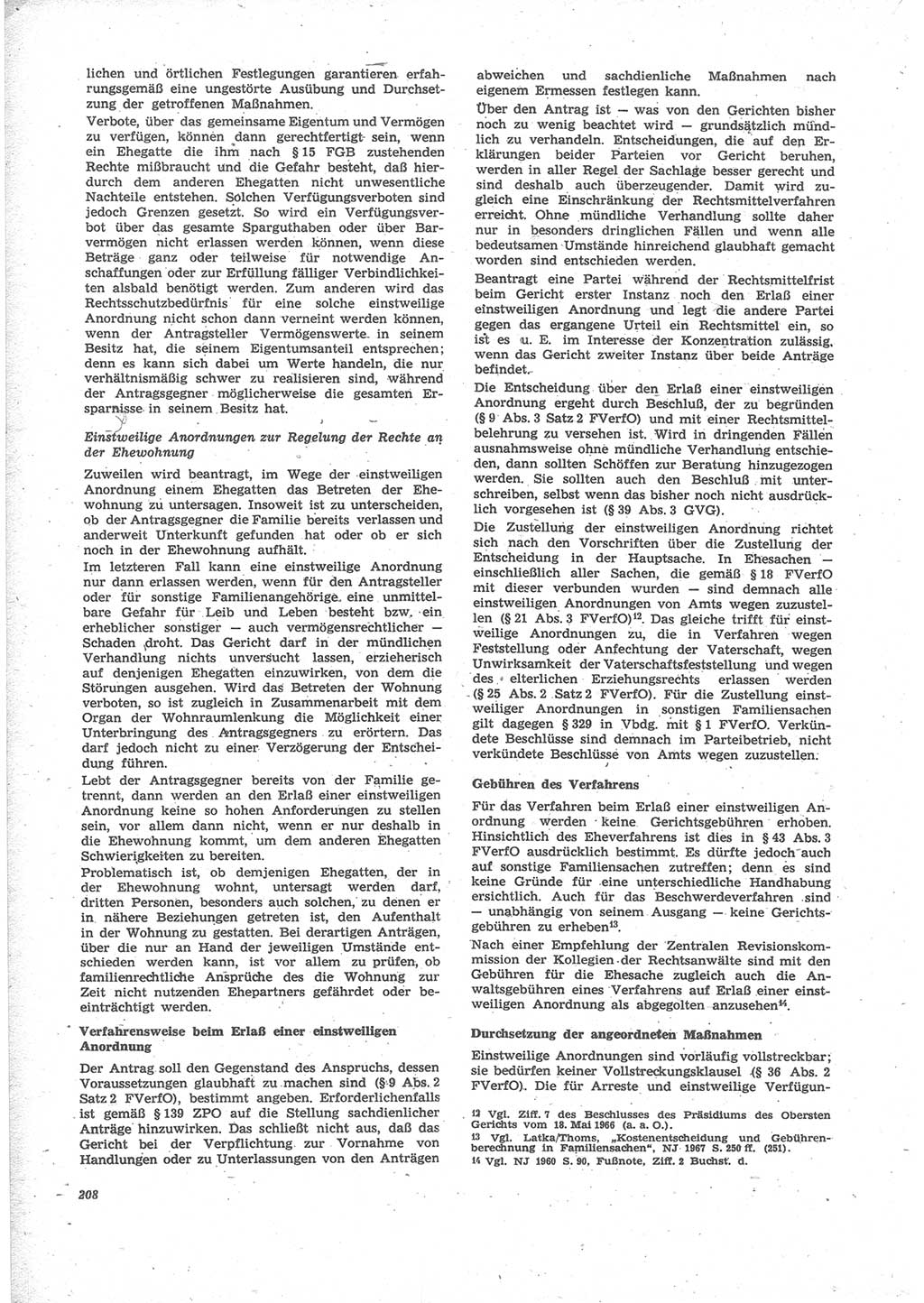 Neue Justiz (NJ), Zeitschrift für Recht und Rechtswissenschaft [Deutsche Demokratische Republik (DDR)], 24. Jahrgang 1970, Seite 208 (NJ DDR 1970, S. 208)
