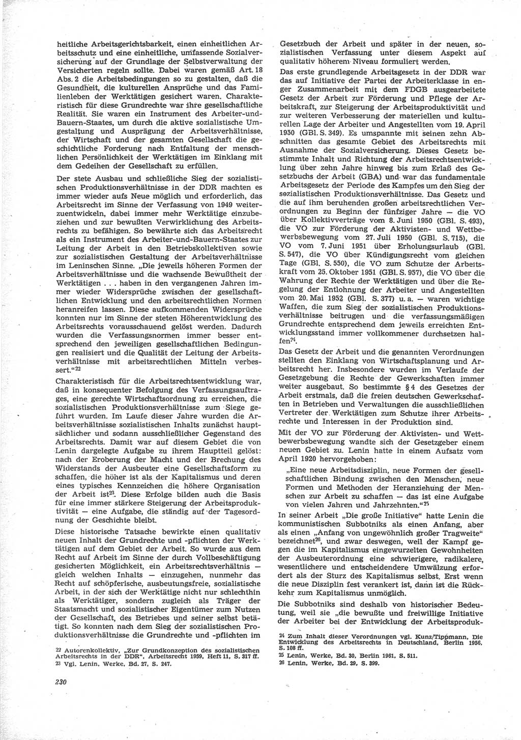 Neue Justiz (NJ), Zeitschrift für Recht und Rechtswissenschaft [Deutsche Demokratische Republik (DDR)], 24. Jahrgang 1970, Seite 230 (NJ DDR 1970, S. 230)