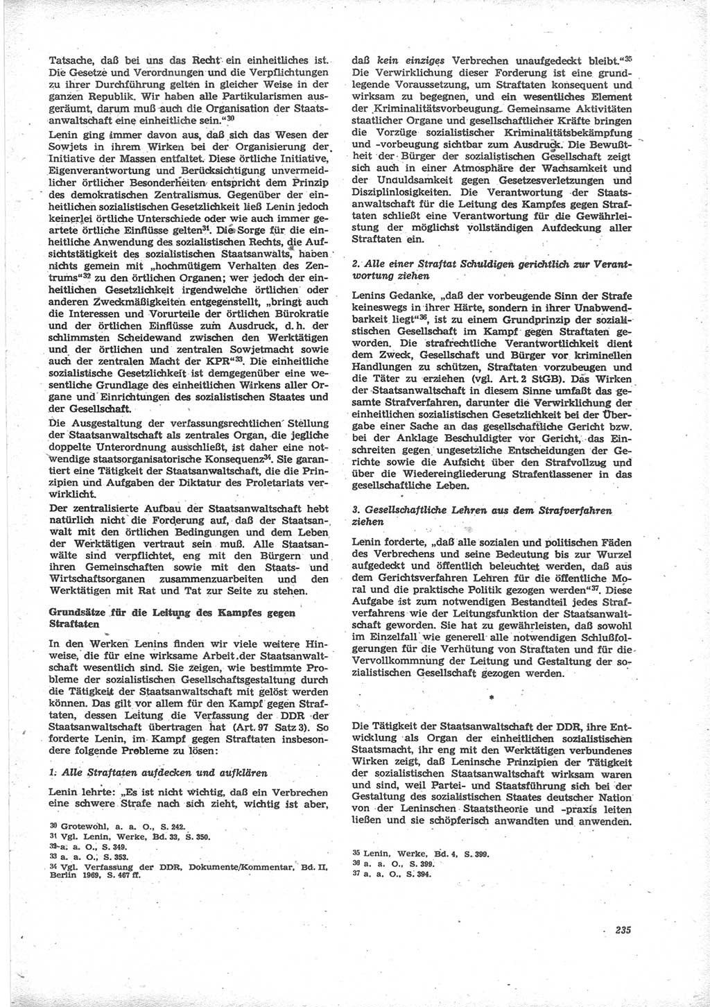 Neue Justiz (NJ), Zeitschrift für Recht und Rechtswissenschaft [Deutsche Demokratische Republik (DDR)], 24. Jahrgang 1970, Seite 235 (NJ DDR 1970, S. 235)