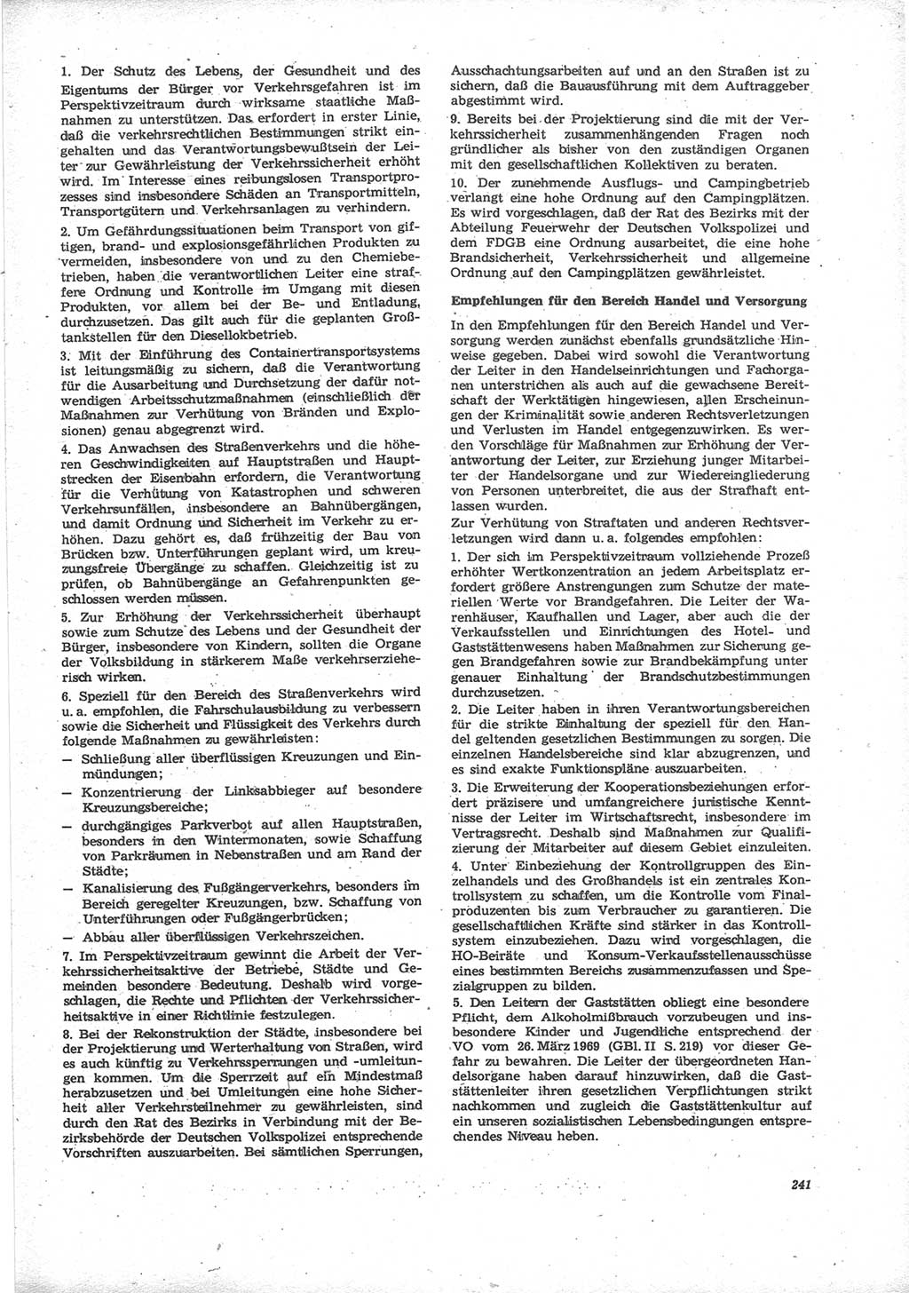 Neue Justiz (NJ), Zeitschrift für Recht und Rechtswissenschaft [Deutsche Demokratische Republik (DDR)], 24. Jahrgang 1970, Seite 241 (NJ DDR 1970, S. 241)