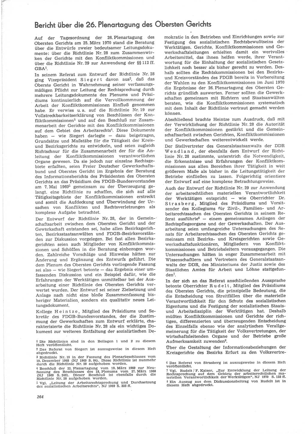 Neue Justiz (NJ), Zeitschrift für Recht und Rechtswissenschaft [Deutsche Demokratische Republik (DDR)], 24. Jahrgang 1970, Seite 264 (NJ DDR 1970, S. 264)