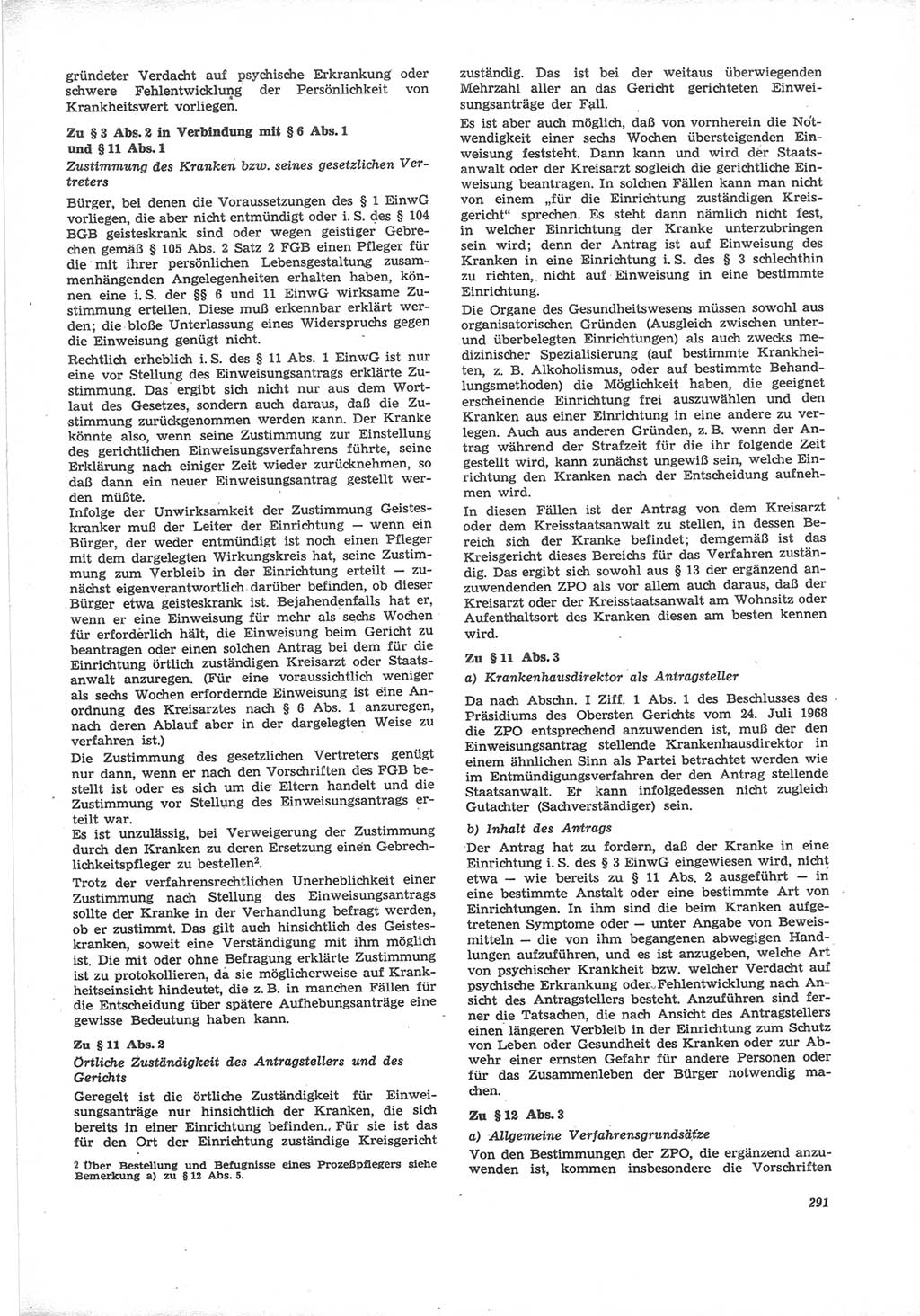 Neue Justiz (NJ), Zeitschrift für Recht und Rechtswissenschaft [Deutsche Demokratische Republik (DDR)], 24. Jahrgang 1970, Seite 291 (NJ DDR 1970, S. 291)