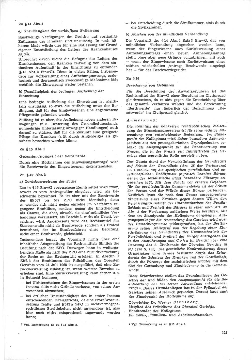 Neue Justiz (NJ), Zeitschrift für Recht und Rechtswissenschaft [Deutsche Demokratische Republik (DDR)], 24. Jahrgang 1970, Seite 293 (NJ DDR 1970, S. 293)