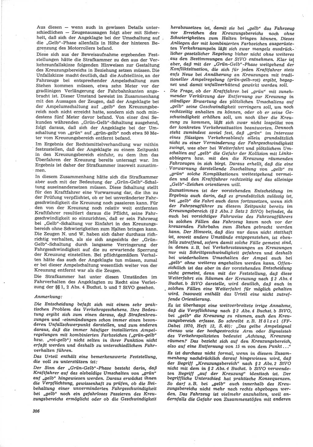 Neue Justiz (NJ), Zeitschrift für Recht und Rechtswissenschaft [Deutsche Demokratische Republik (DDR)], 24. Jahrgang 1970, Seite 306 (NJ DDR 1970, S. 306)