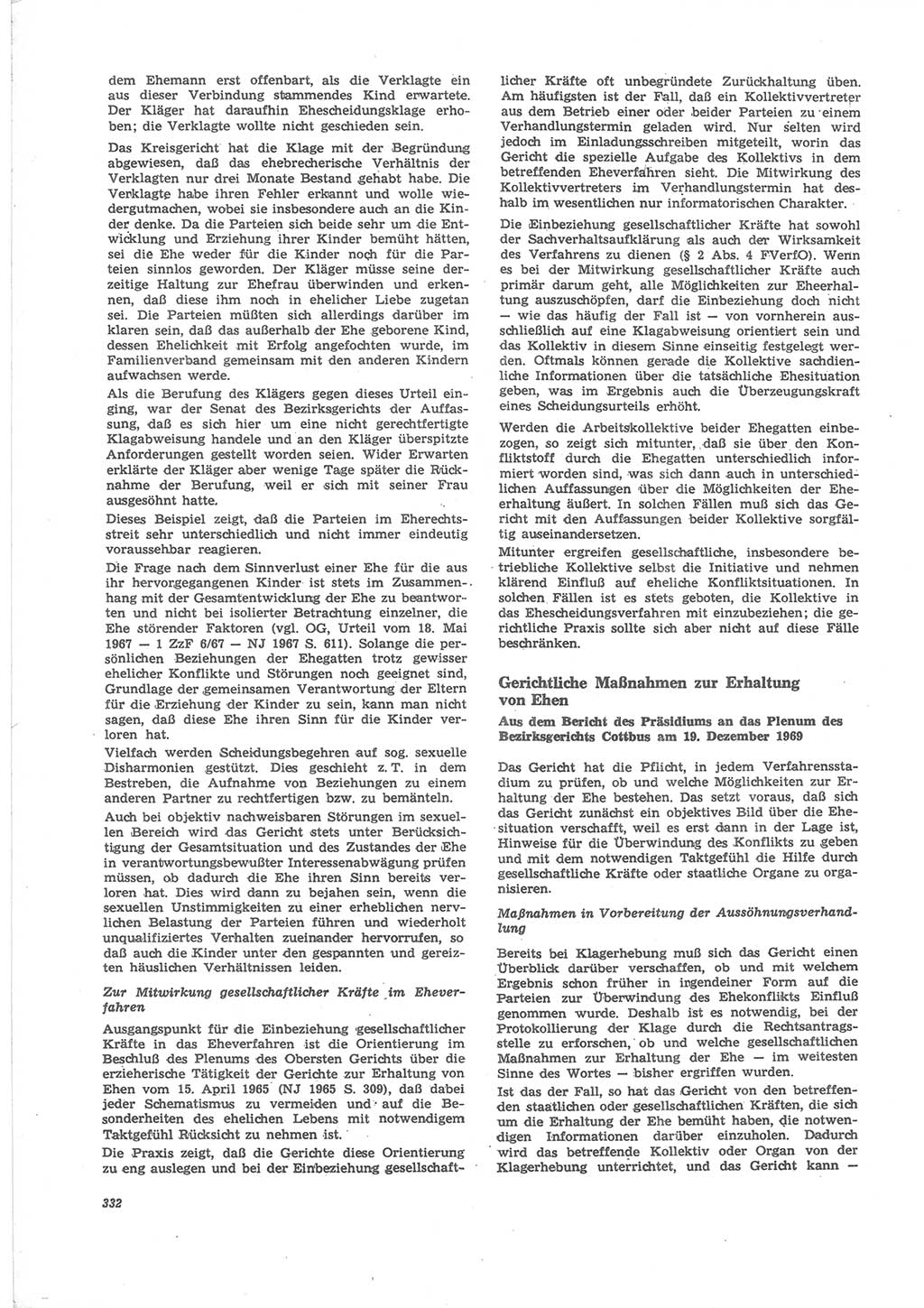 Neue Justiz (NJ), Zeitschrift für Recht und Rechtswissenschaft [Deutsche Demokratische Republik (DDR)], 24. Jahrgang 1970, Seite 332 (NJ DDR 1970, S. 332)