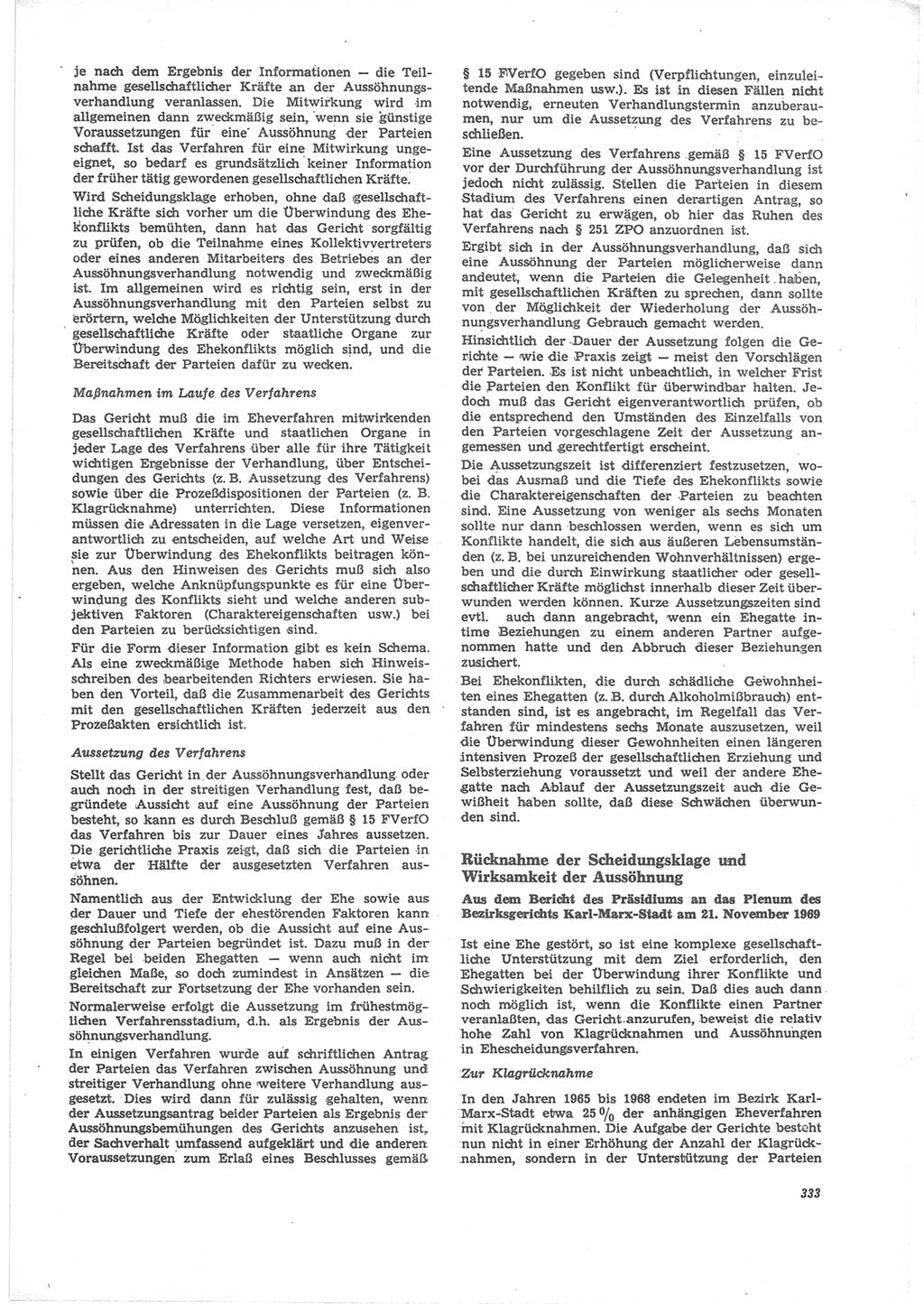 Neue Justiz (NJ), Zeitschrift für Recht und Rechtswissenschaft [Deutsche Demokratische Republik (DDR)], 24. Jahrgang 1970, Seite 333 (NJ DDR 1970, S. 333)