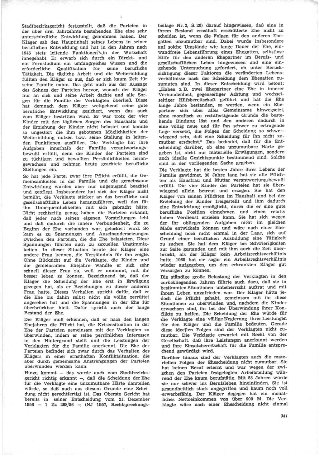 Neue Justiz (NJ), Zeitschrift für Recht und Rechtswissenschaft [Deutsche Demokratische Republik (DDR)], 24. Jahrgang 1970, Seite 341 (NJ DDR 1970, S. 341)