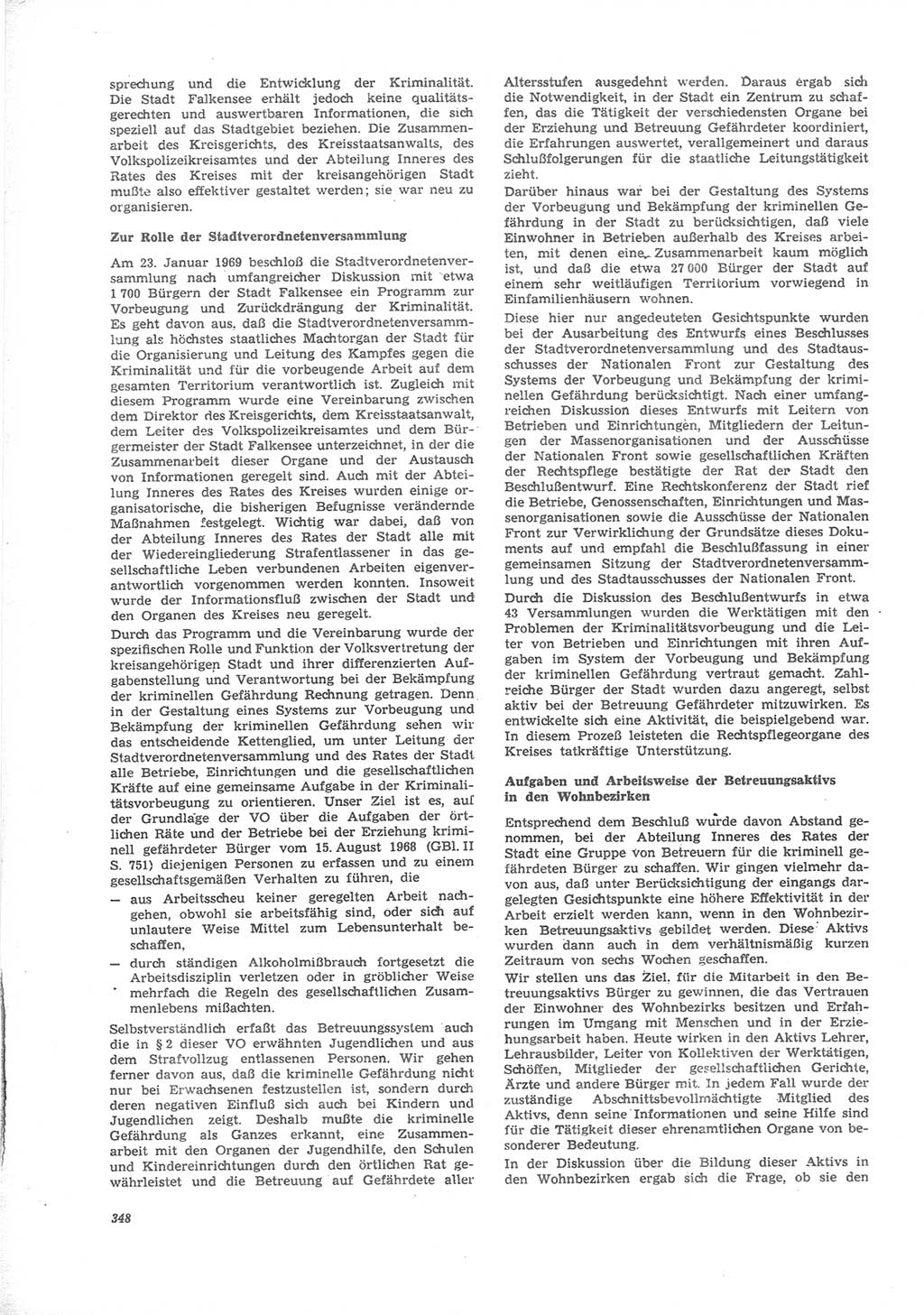 Neue Justiz (NJ), Zeitschrift für Recht und Rechtswissenschaft [Deutsche Demokratische Republik (DDR)], 24. Jahrgang 1970, Seite 348 (NJ DDR 1970, S. 348)