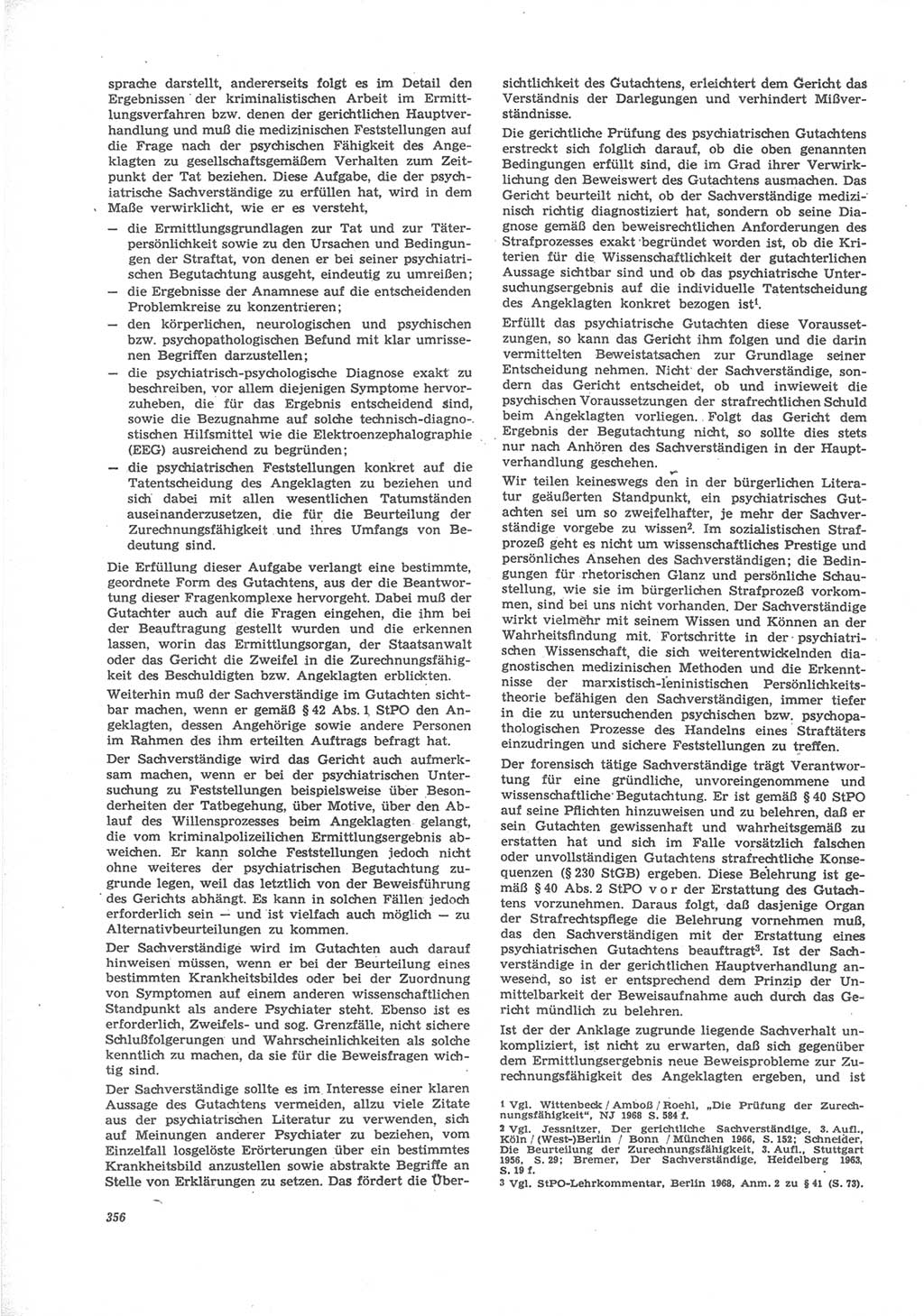 Neue Justiz (NJ), Zeitschrift für Recht und Rechtswissenschaft [Deutsche Demokratische Republik (DDR)], 24. Jahrgang 1970, Seite 356 (NJ DDR 1970, S. 356)