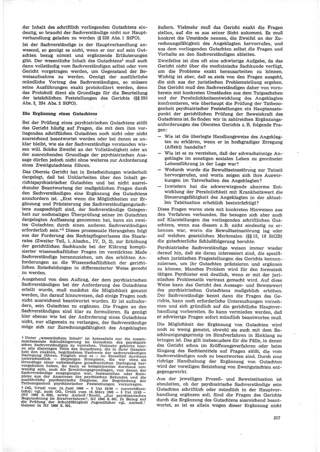 Neue Justiz (NJ), Zeitschrift für Recht und Rechtswissenschaft [Deutsche Demokratische Republik (DDR)], 24. Jahrgang 1970, Seite 357 (NJ DDR 1970, S. 357)