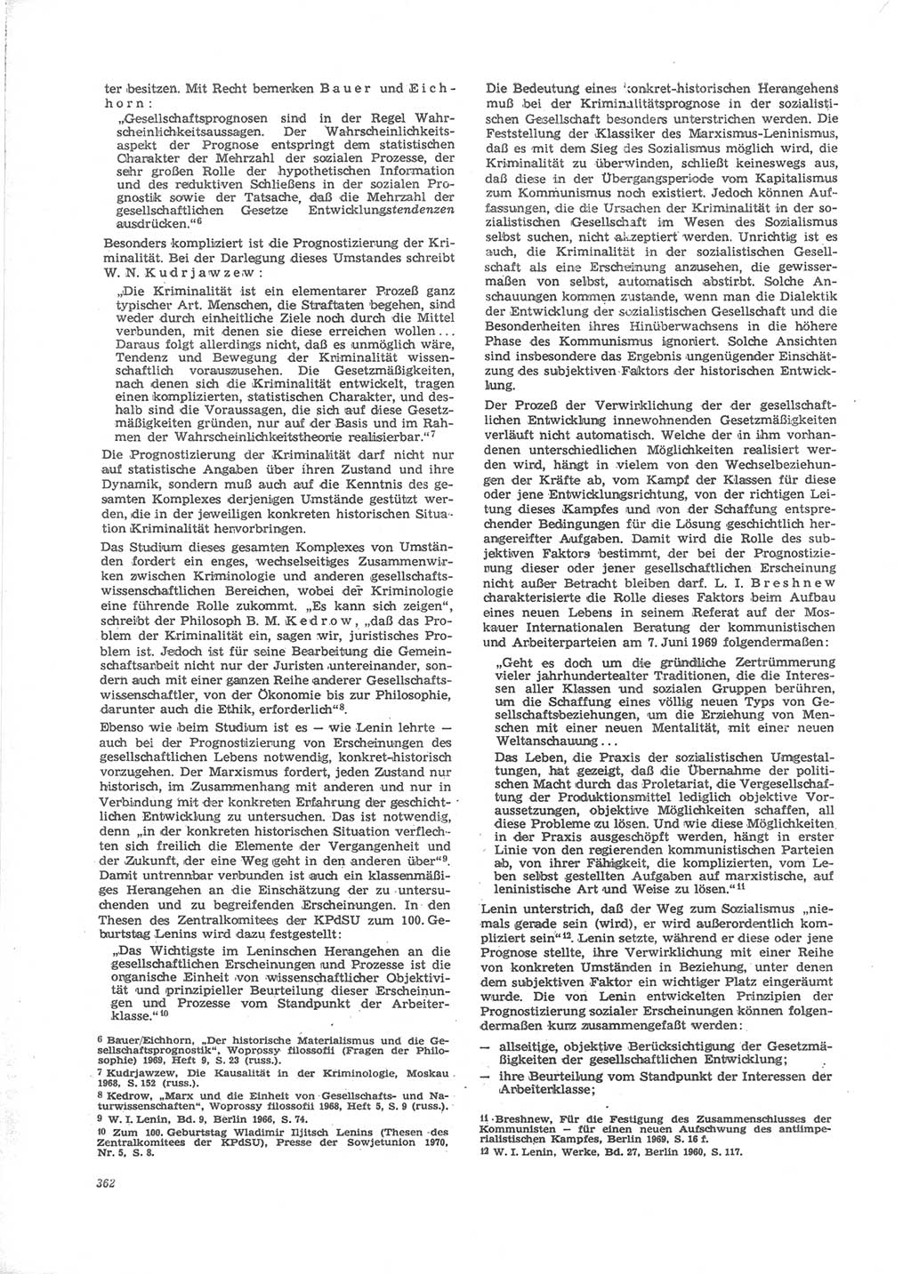 Neue Justiz (NJ), Zeitschrift für Recht und Rechtswissenschaft [Deutsche Demokratische Republik (DDR)], 24. Jahrgang 1970, Seite 362 (NJ DDR 1970, S. 362)