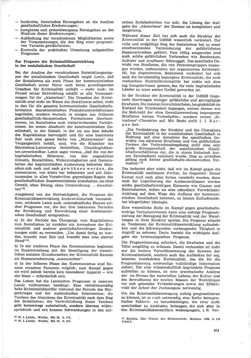 Neue Justiz (NJ), Zeitschrift für Recht und Rechtswissenschaft [Deutsche Demokratische Republik (DDR)], 24. Jahrgang 1970, Seite 363 (NJ DDR 1970, S. 363)