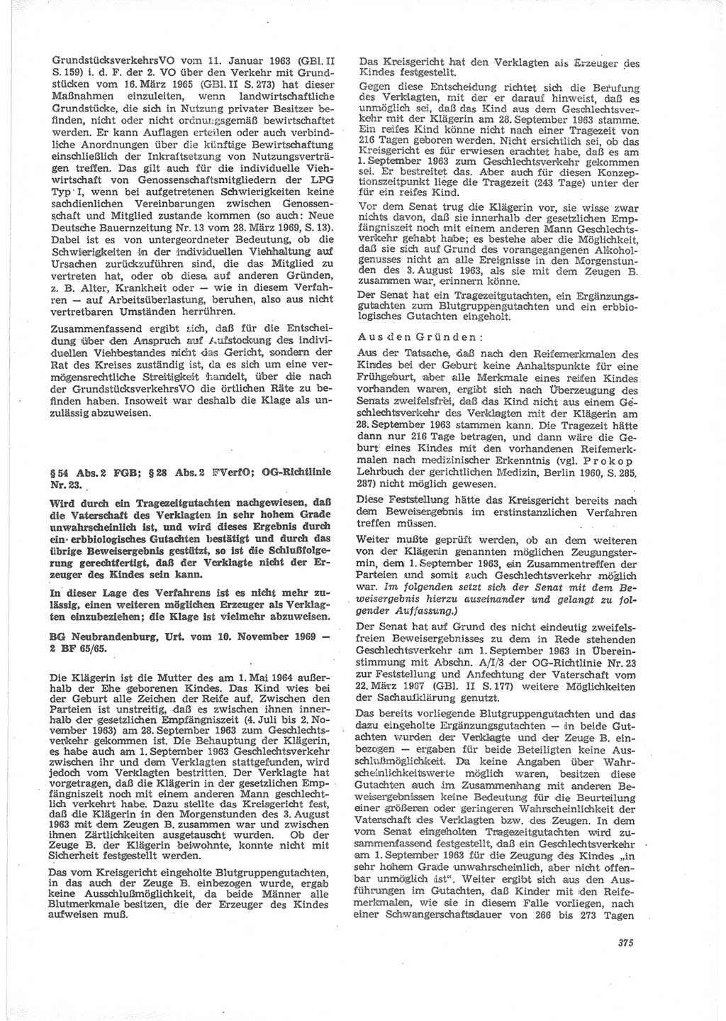 Neue Justiz (NJ), Zeitschrift für Recht und Rechtswissenschaft [Deutsche Demokratische Republik (DDR)], 24. Jahrgang 1970, Seite 375 (NJ DDR 1970, S. 375)