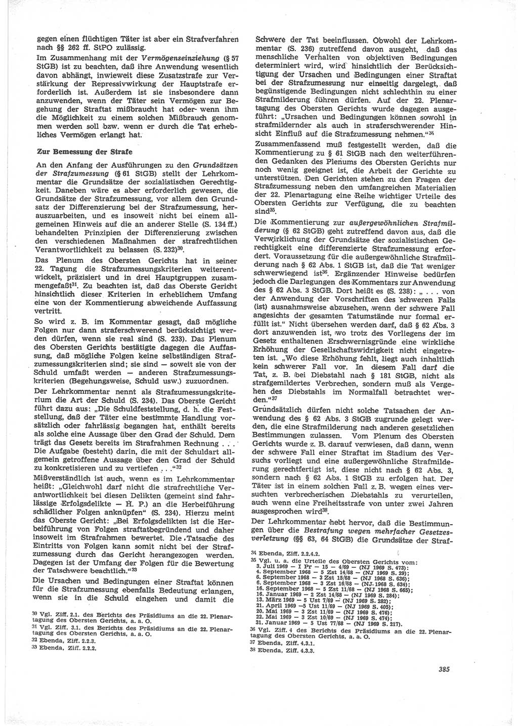Neue Justiz (NJ), Zeitschrift für Recht und Rechtswissenschaft [Deutsche Demokratische Republik (DDR)], 24. Jahrgang 1970, Seite 385 (NJ DDR 1970, S. 385)