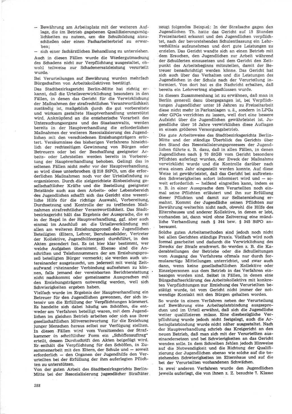 Neue Justiz (NJ), Zeitschrift für Recht und Rechtswissenschaft [Deutsche Demokratische Republik (DDR)], 24. Jahrgang 1970, Seite 388 (NJ DDR 1970, S. 388)