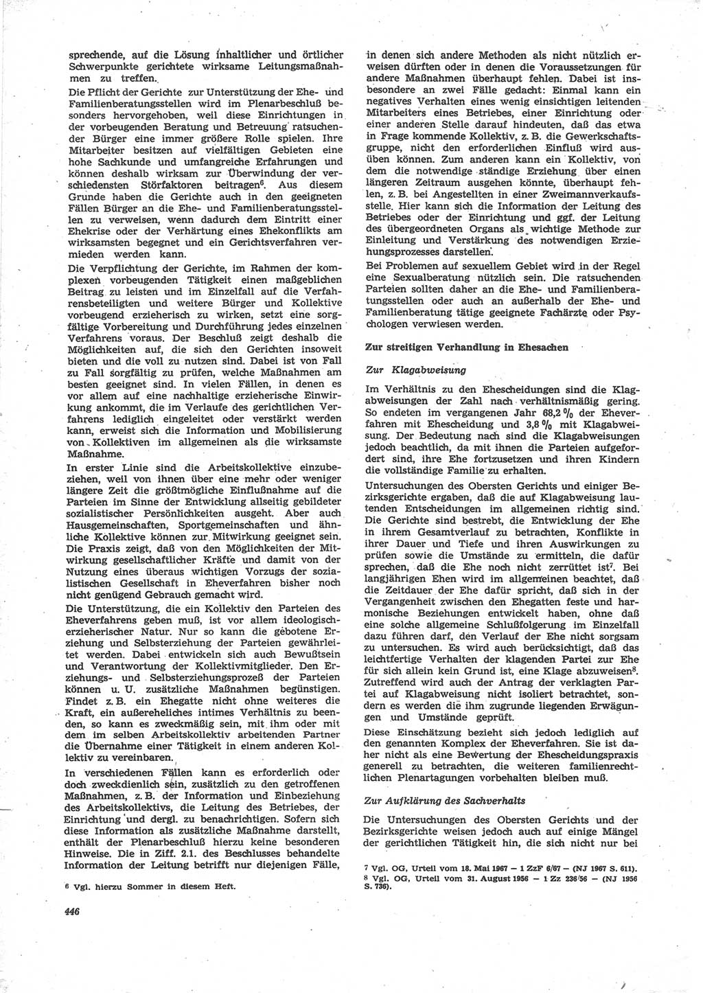 Neue Justiz (NJ), Zeitschrift für Recht und Rechtswissenschaft [Deutsche Demokratische Republik (DDR)], 24. Jahrgang 1970, Seite 446 (NJ DDR 1970, S. 446)