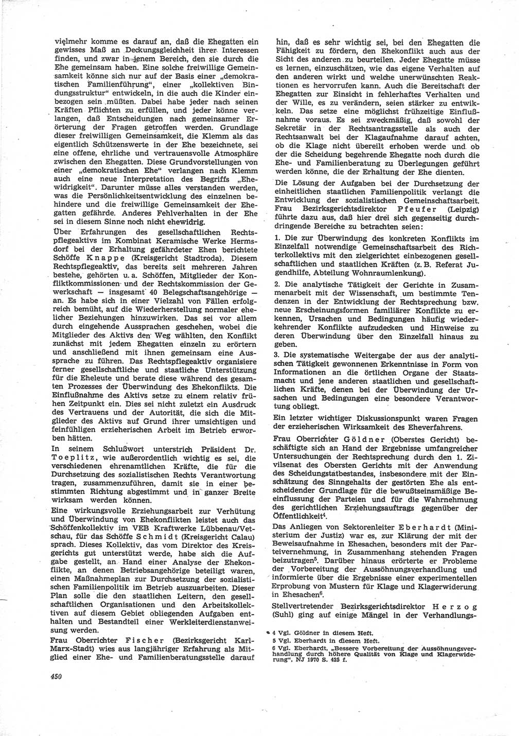 Neue Justiz (NJ), Zeitschrift für Recht und Rechtswissenschaft [Deutsche Demokratische Republik (DDR)], 24. Jahrgang 1970, Seite 450 (NJ DDR 1970, S. 450)