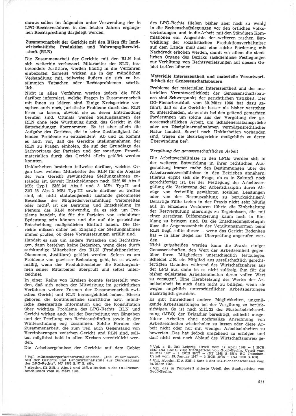 Neue Justiz (NJ), Zeitschrift für Recht und Rechtswissenschaft [Deutsche Demokratische Republik (DDR)], 24. Jahrgang 1970, Seite 511 (NJ DDR 1970, S. 511)